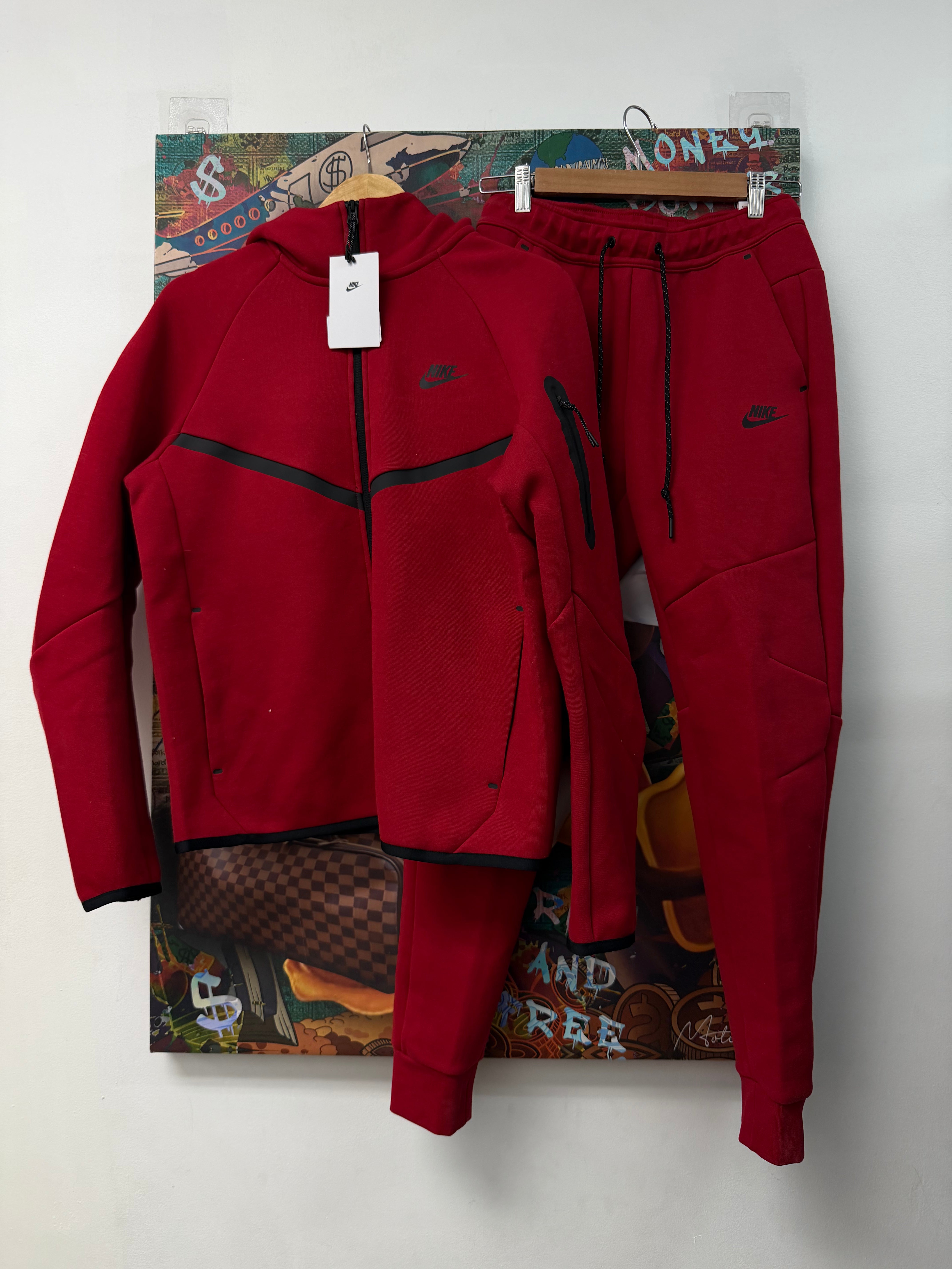 Nike Red Tech Sweatsuit