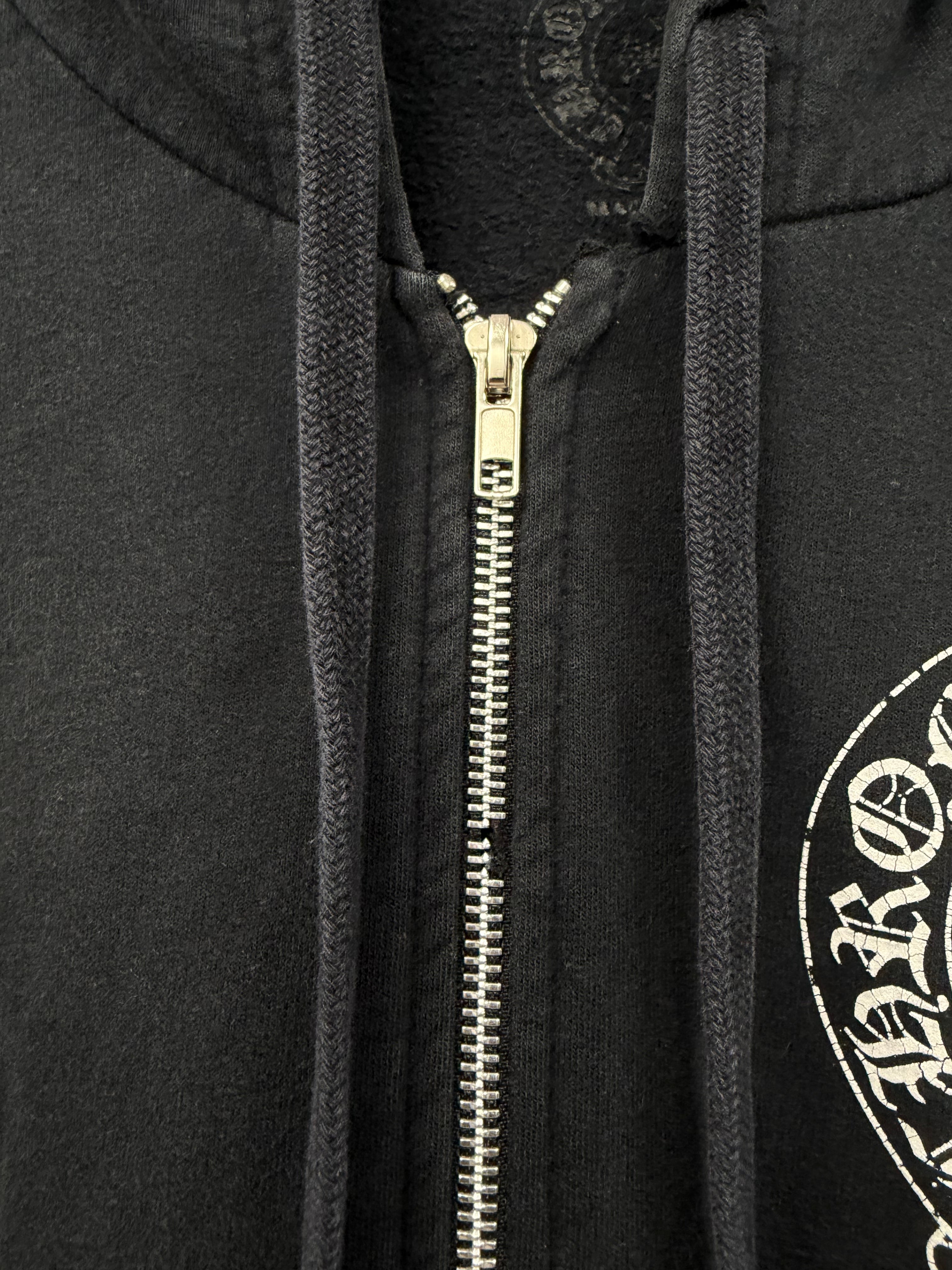 Chrome  Hearts Black Floral Horseshoe (Replacement Zipper) Zip Up