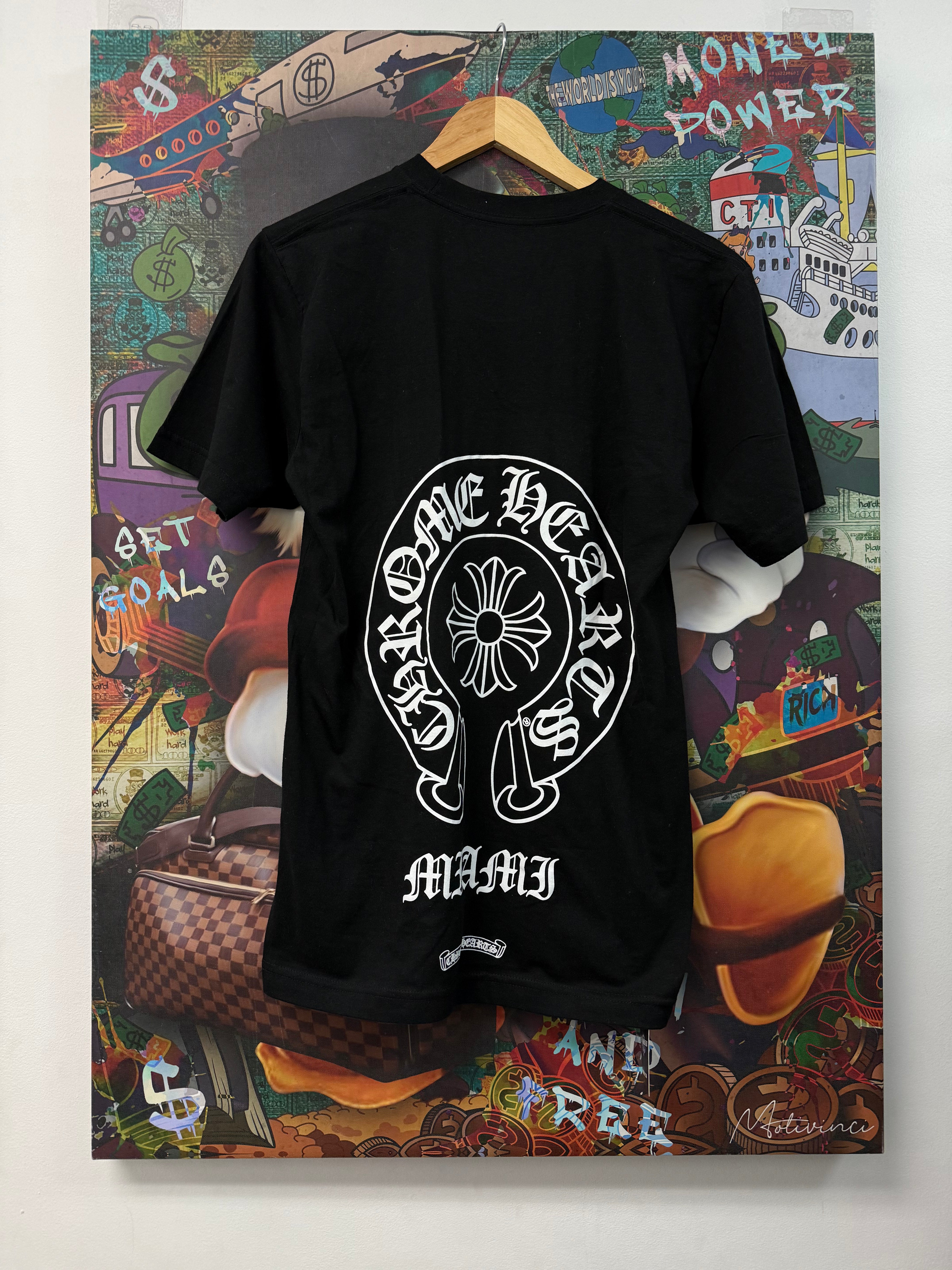 Chrome Hearts Black Horseshoe Miami Tee