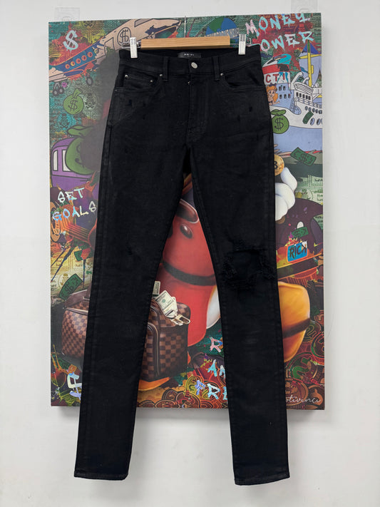 Amiri Jeans Plain Thrasher Black Wax Used 31 N/A