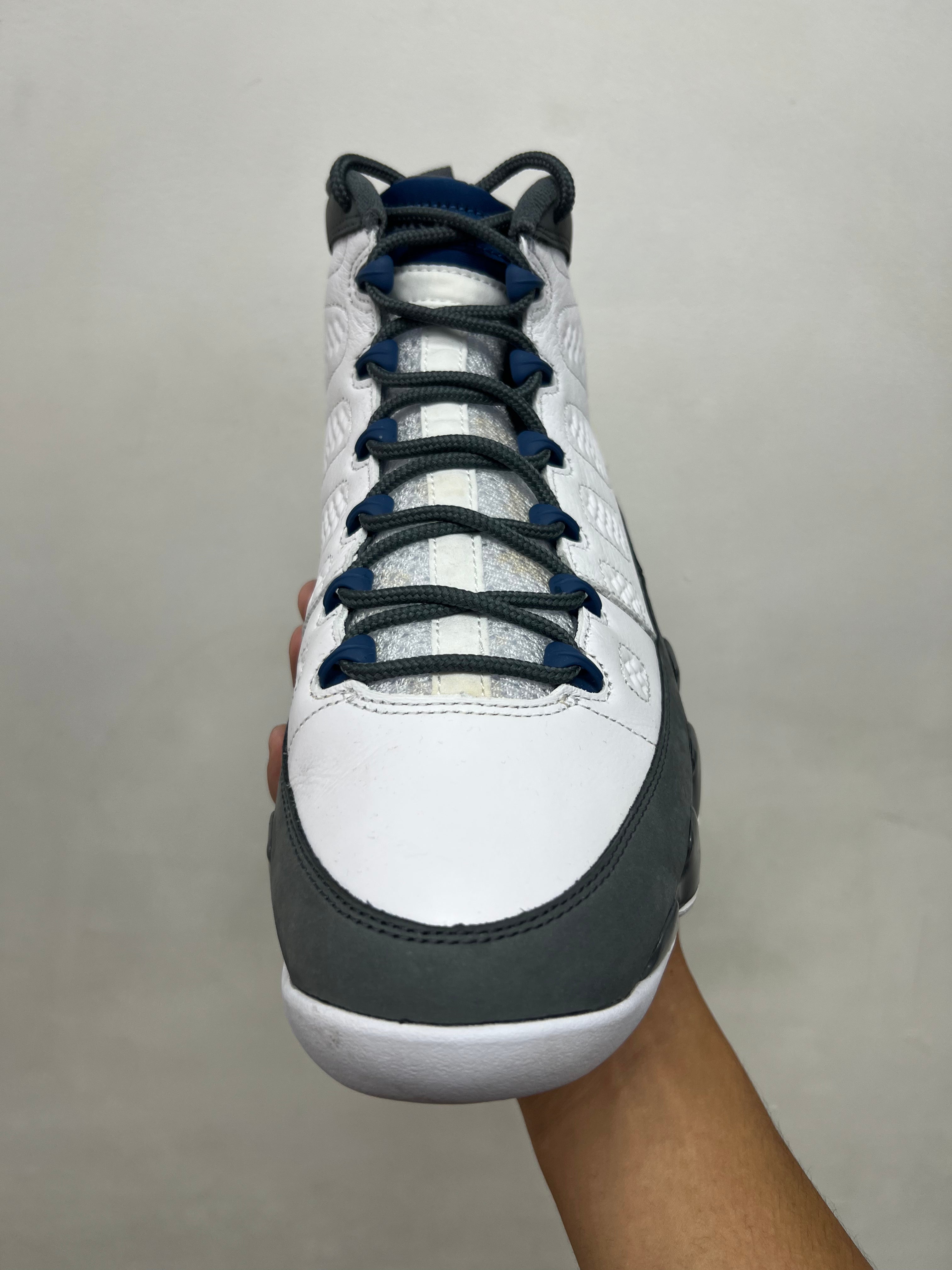Jordan 9 Flint Grey French Blue Sneakers