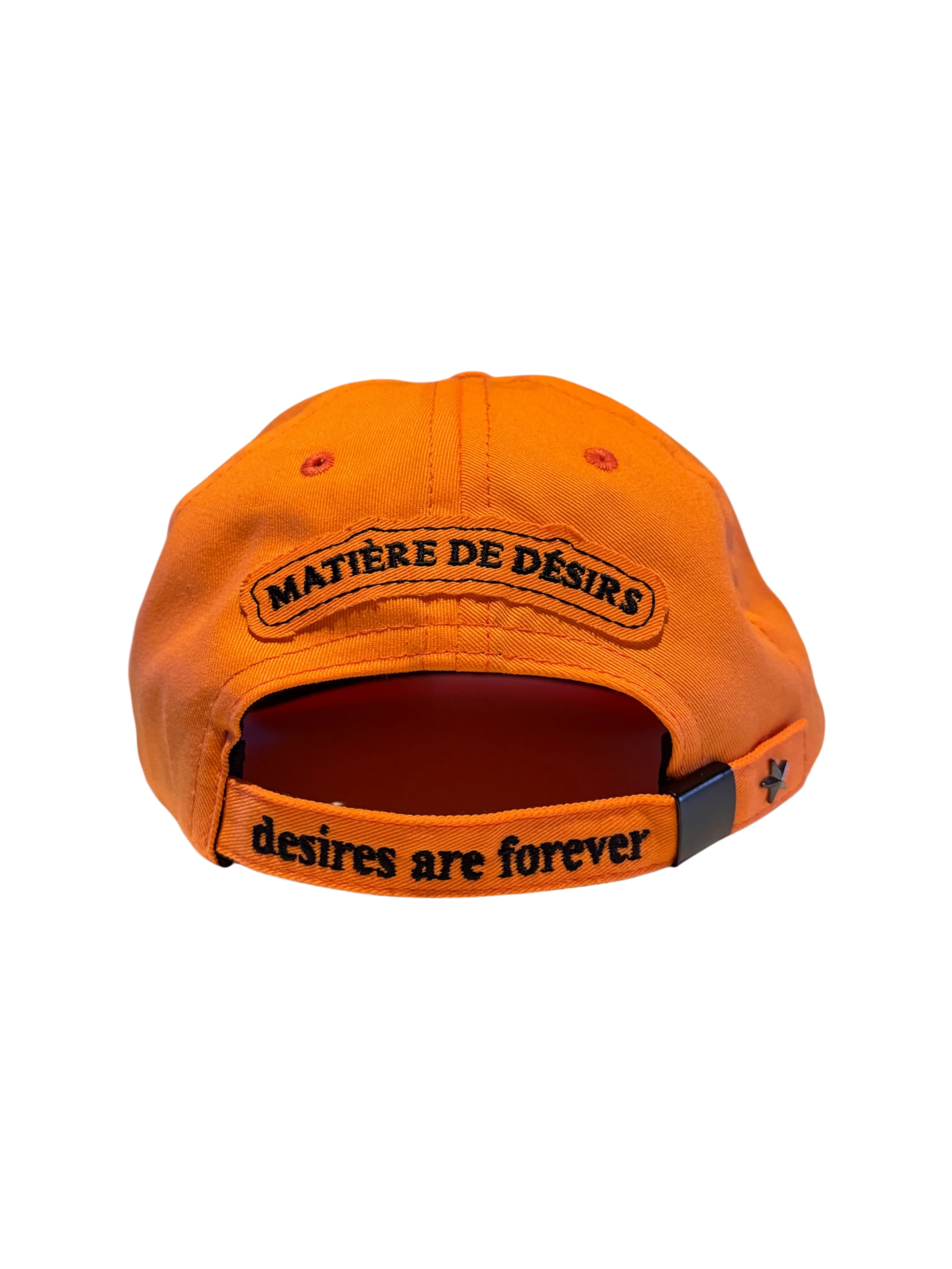 Matiere de Desirs Leather Patch Logo Orange Hat