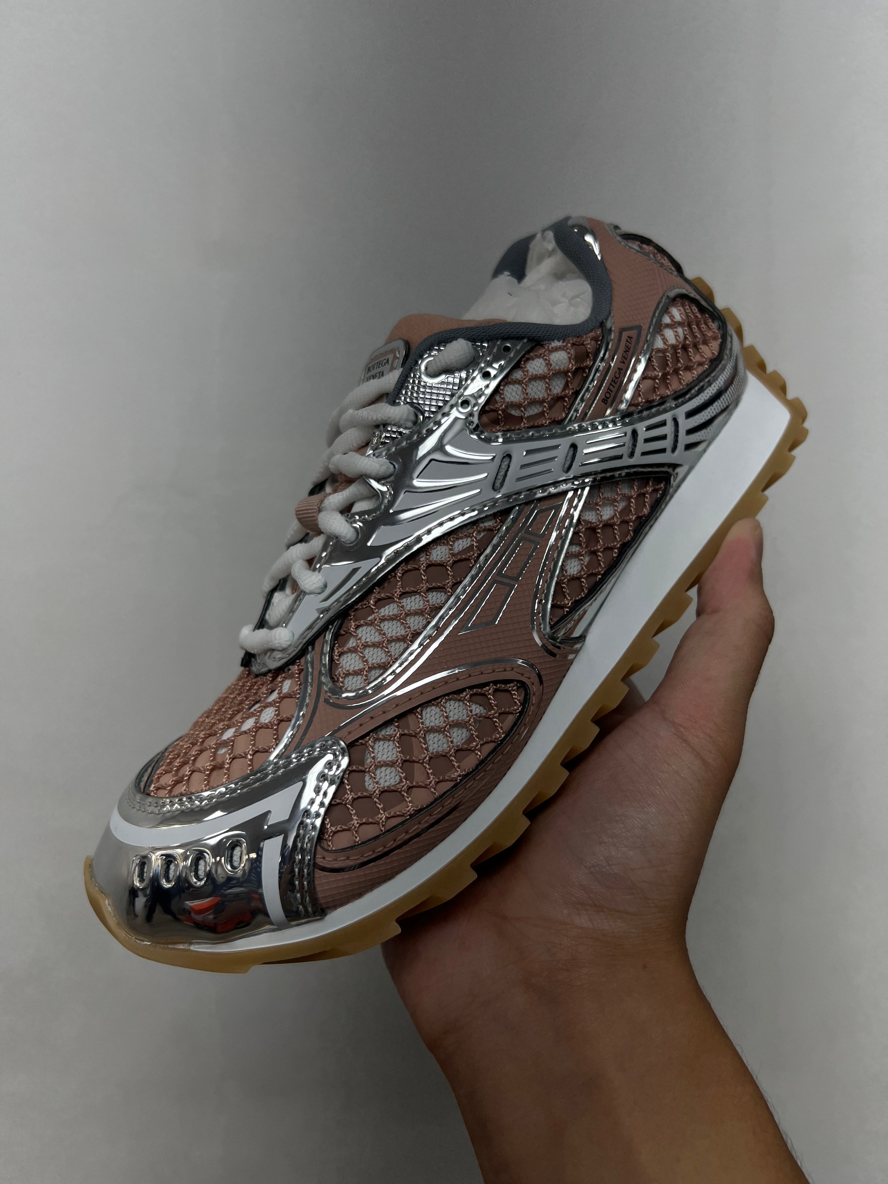 Bottega Veneta Terra & Silver Orbits Sneakers