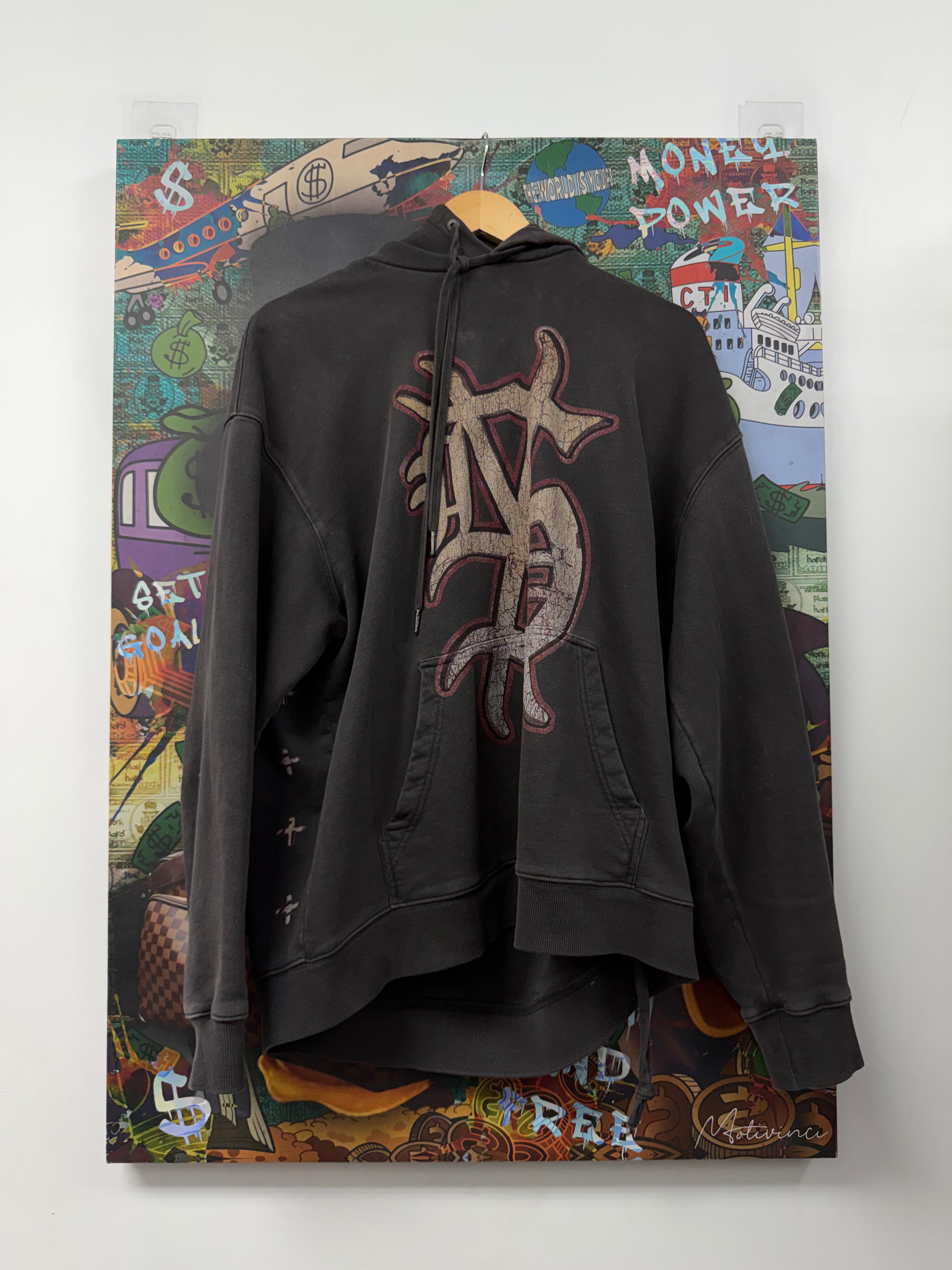Ksubi Grey Maroon Hoodie