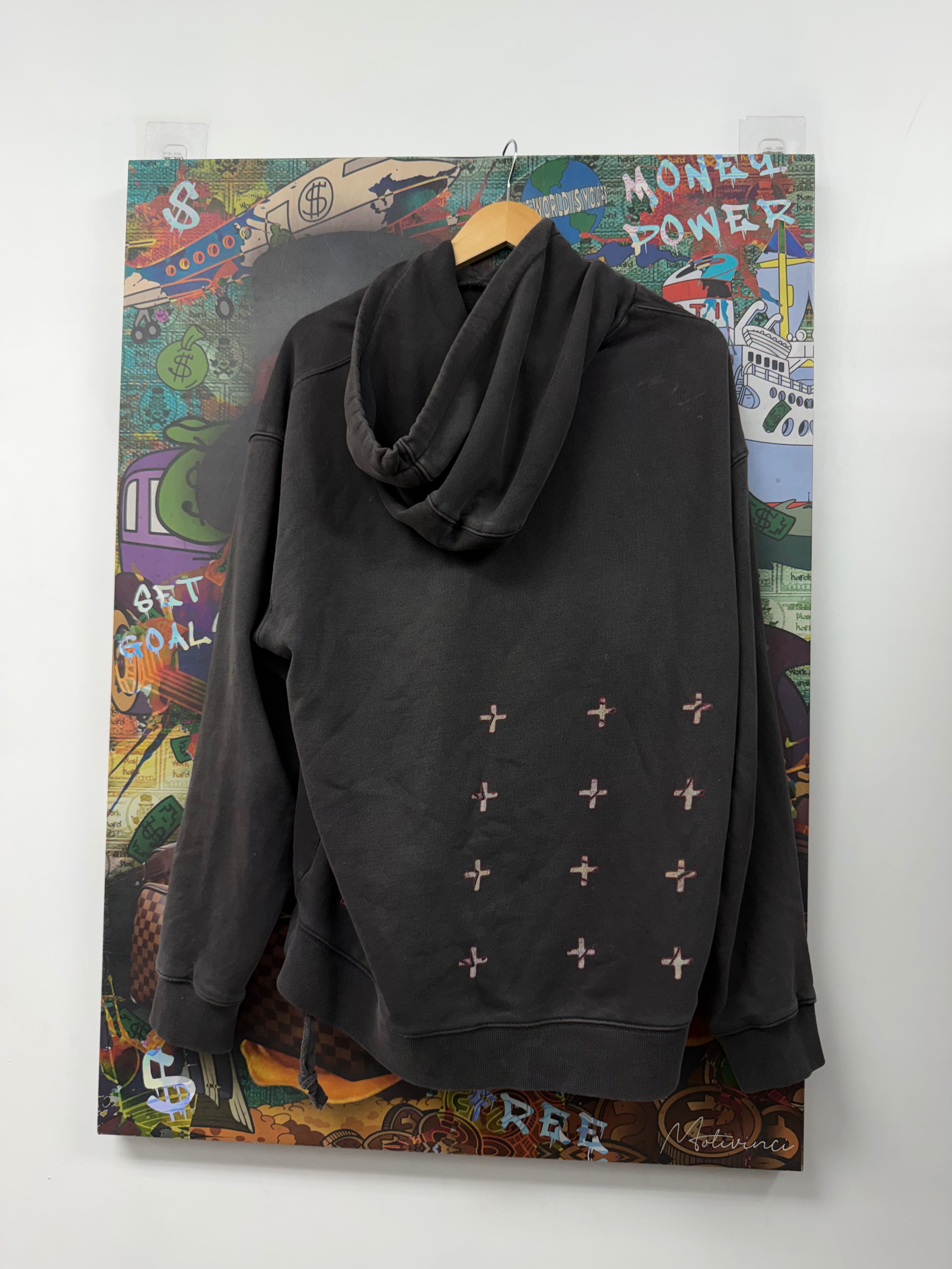 Ksubi Grey Maroon Hoodie