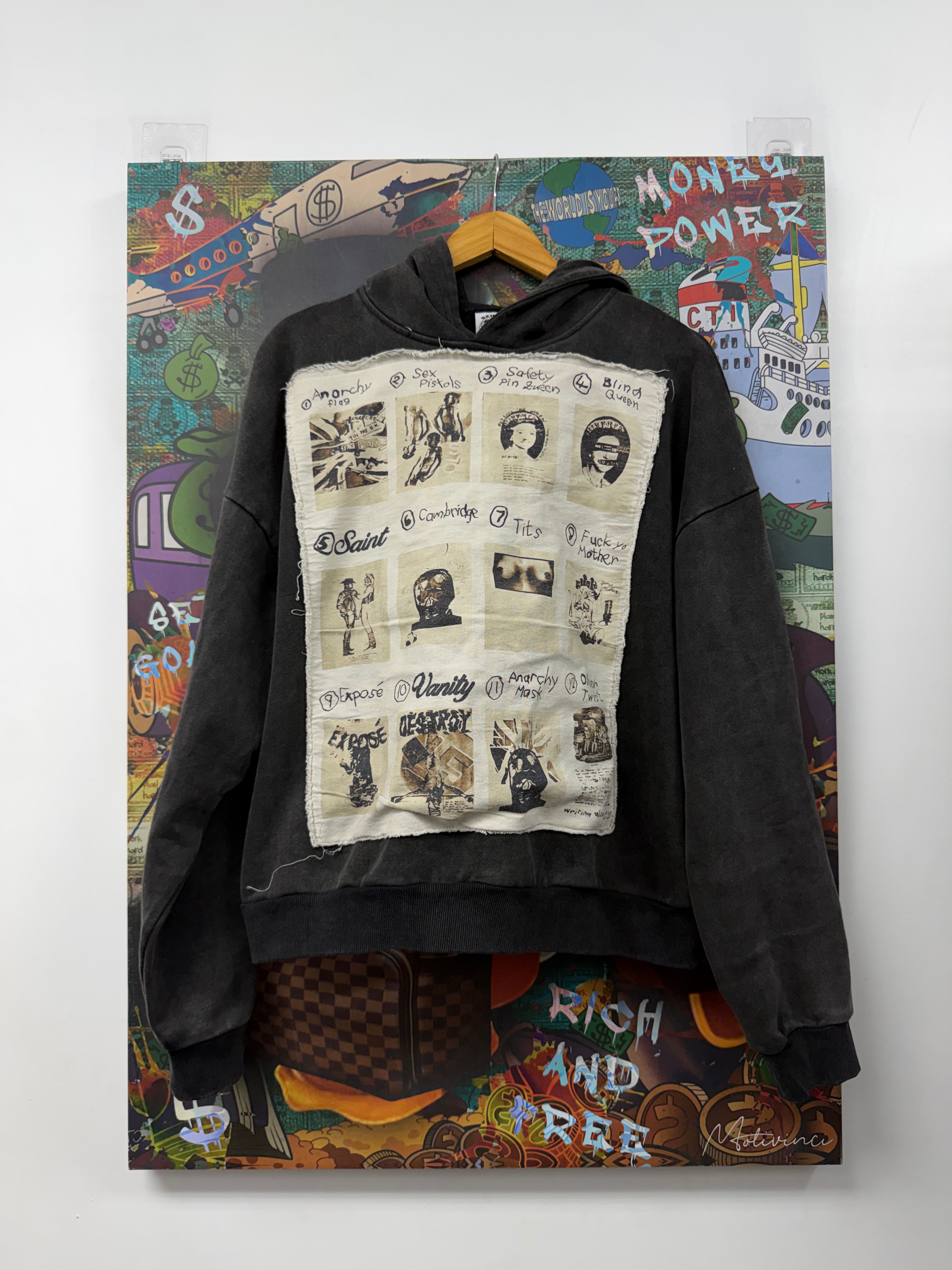 Saint Vanity Black Vain Patch Hoodie