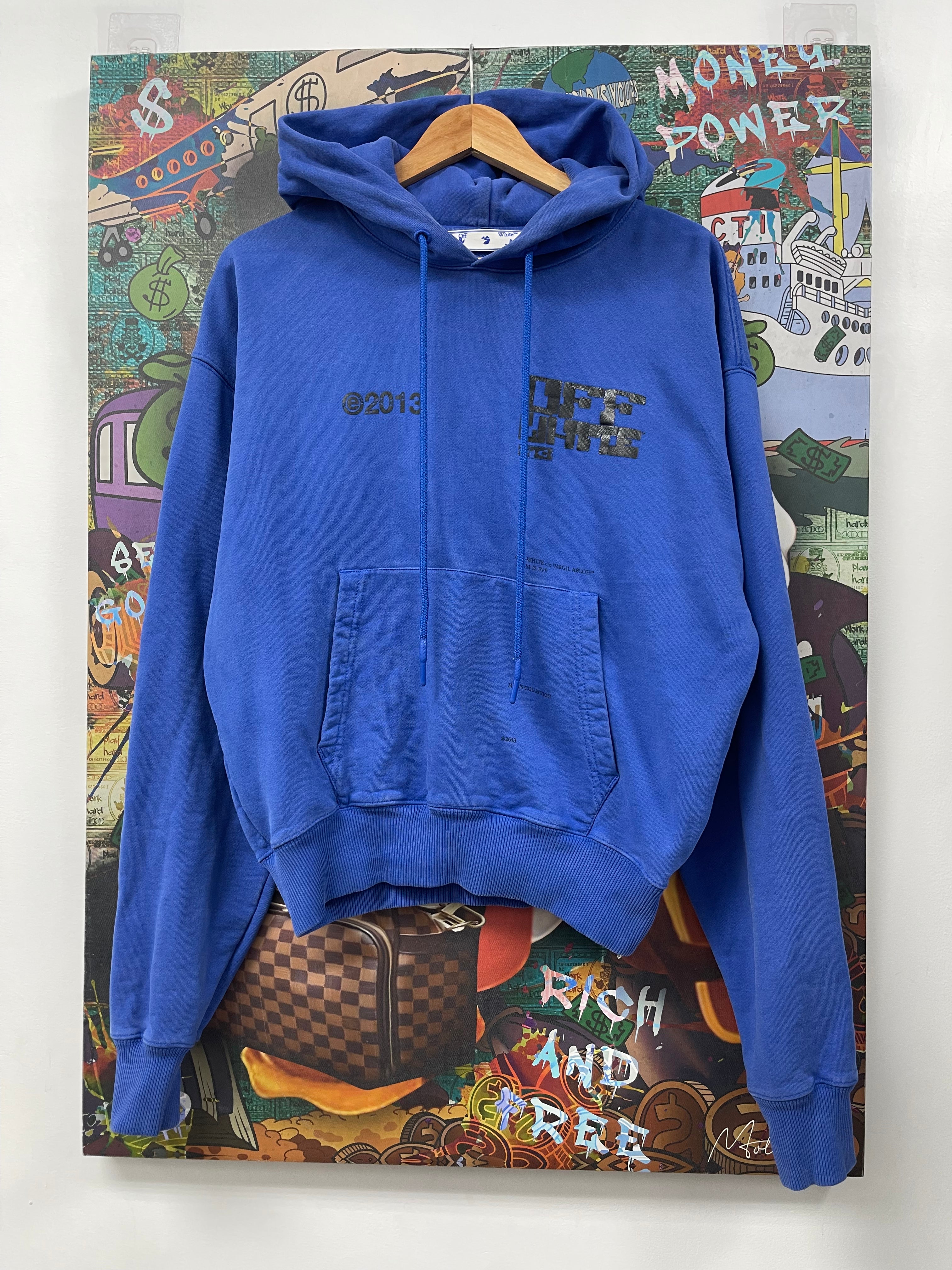 Off White Blue Black Arrows Hoodie