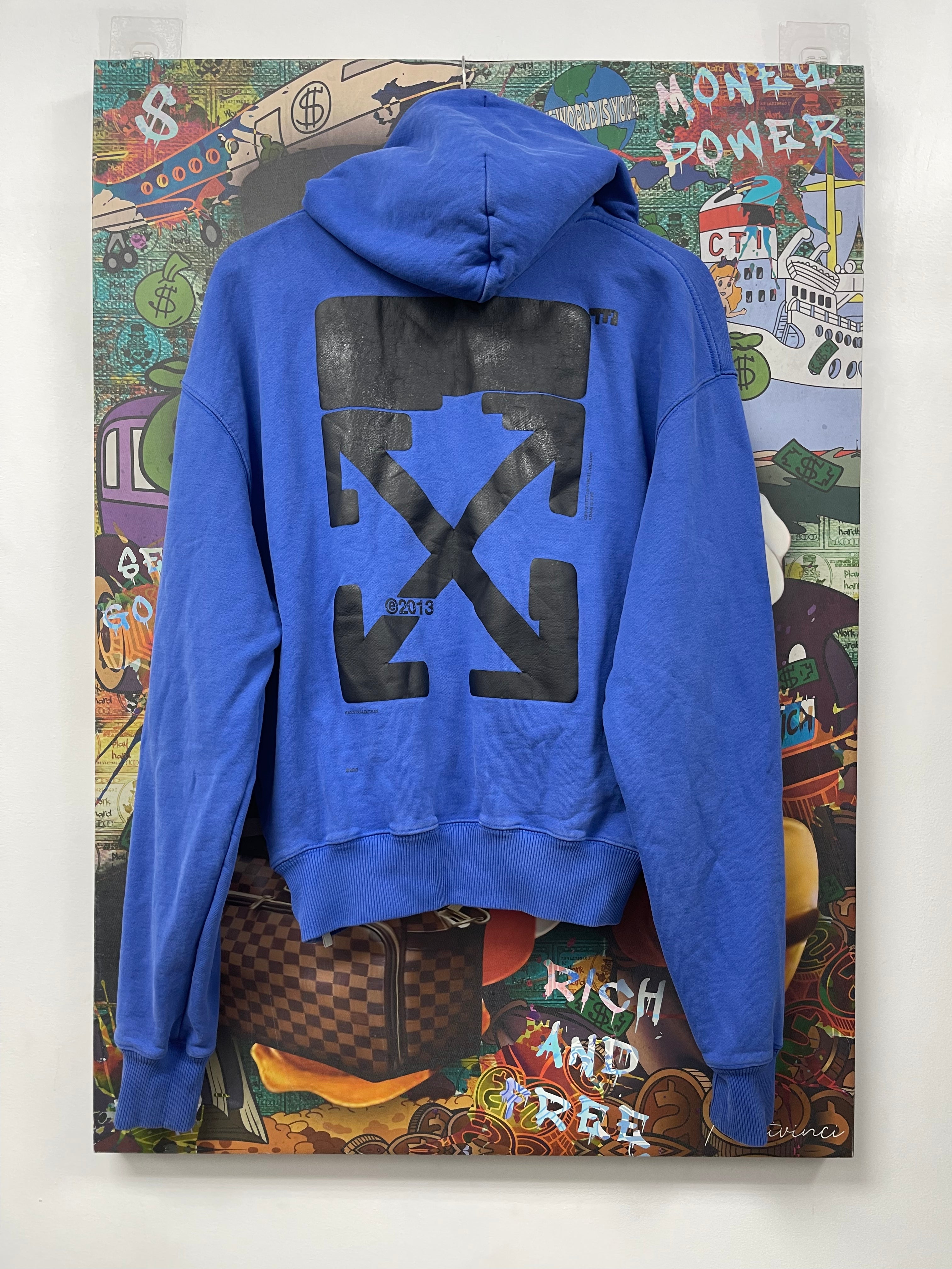 Off White Blue Black Arrows Hoodie