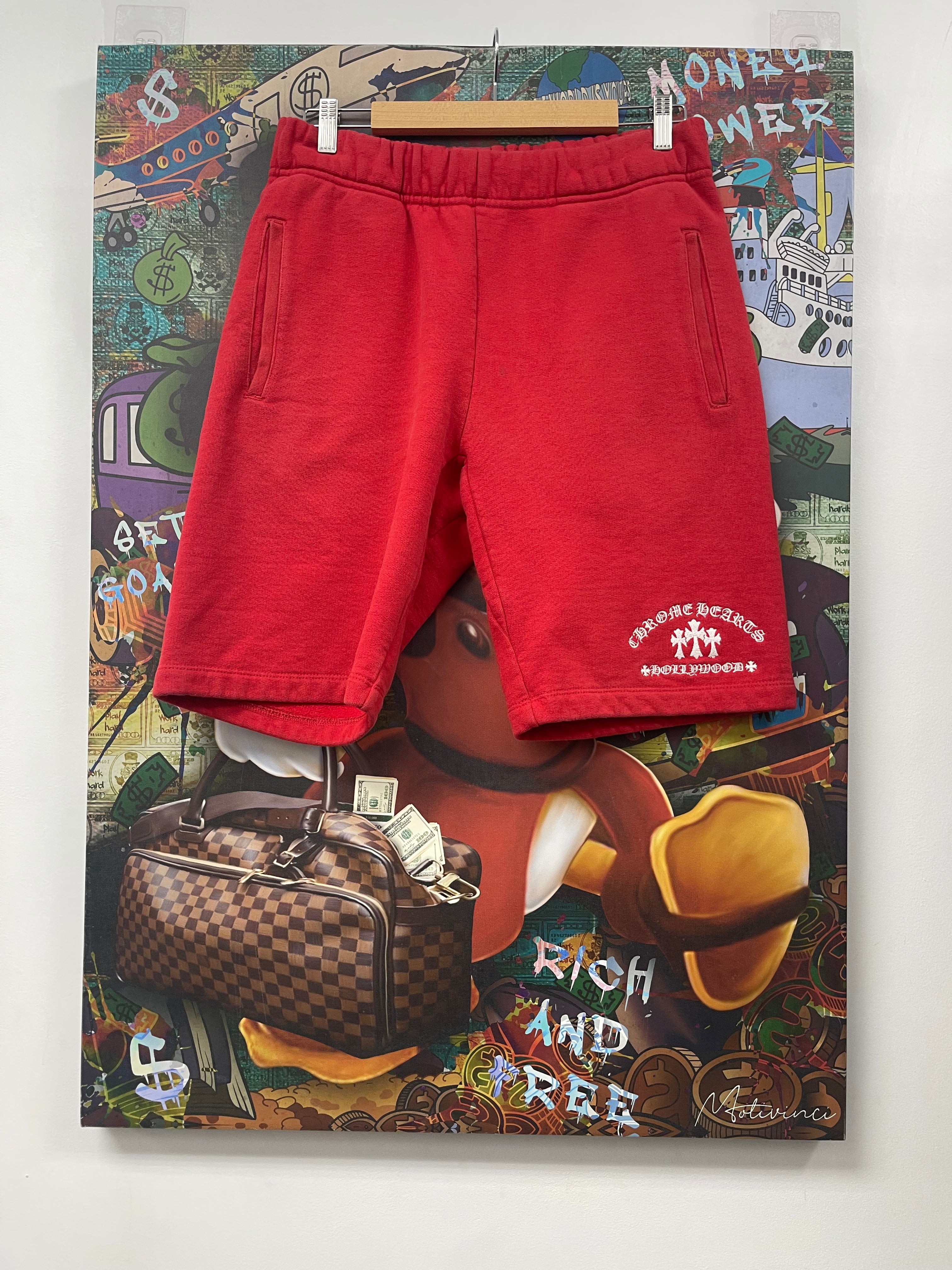 Chrome Hearts Red King Taco Shorts