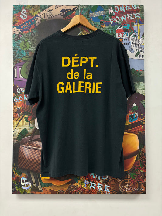 Galery Dept Tee Navy Yellow French Logo New Large With Tags