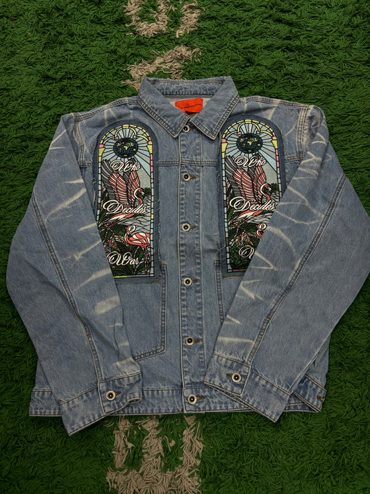 WDW Denim Jacket Flamingo