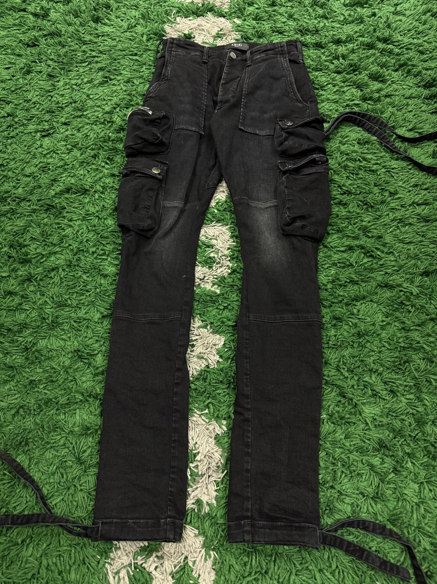 Amiri Cargos Black Used 29 Tailored To Fit 28 N/A