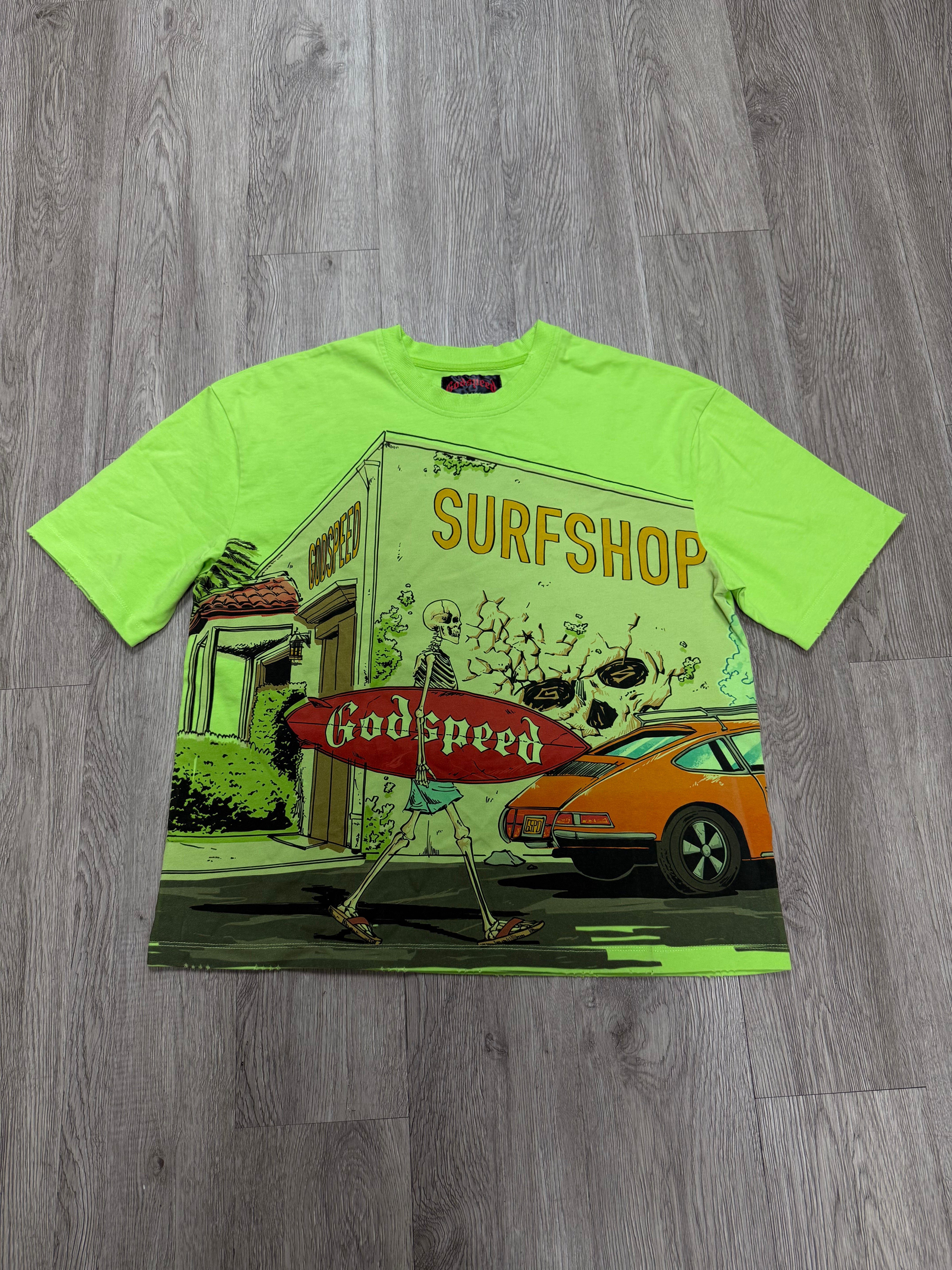 Godspeed  Surf Shop Lime Tee