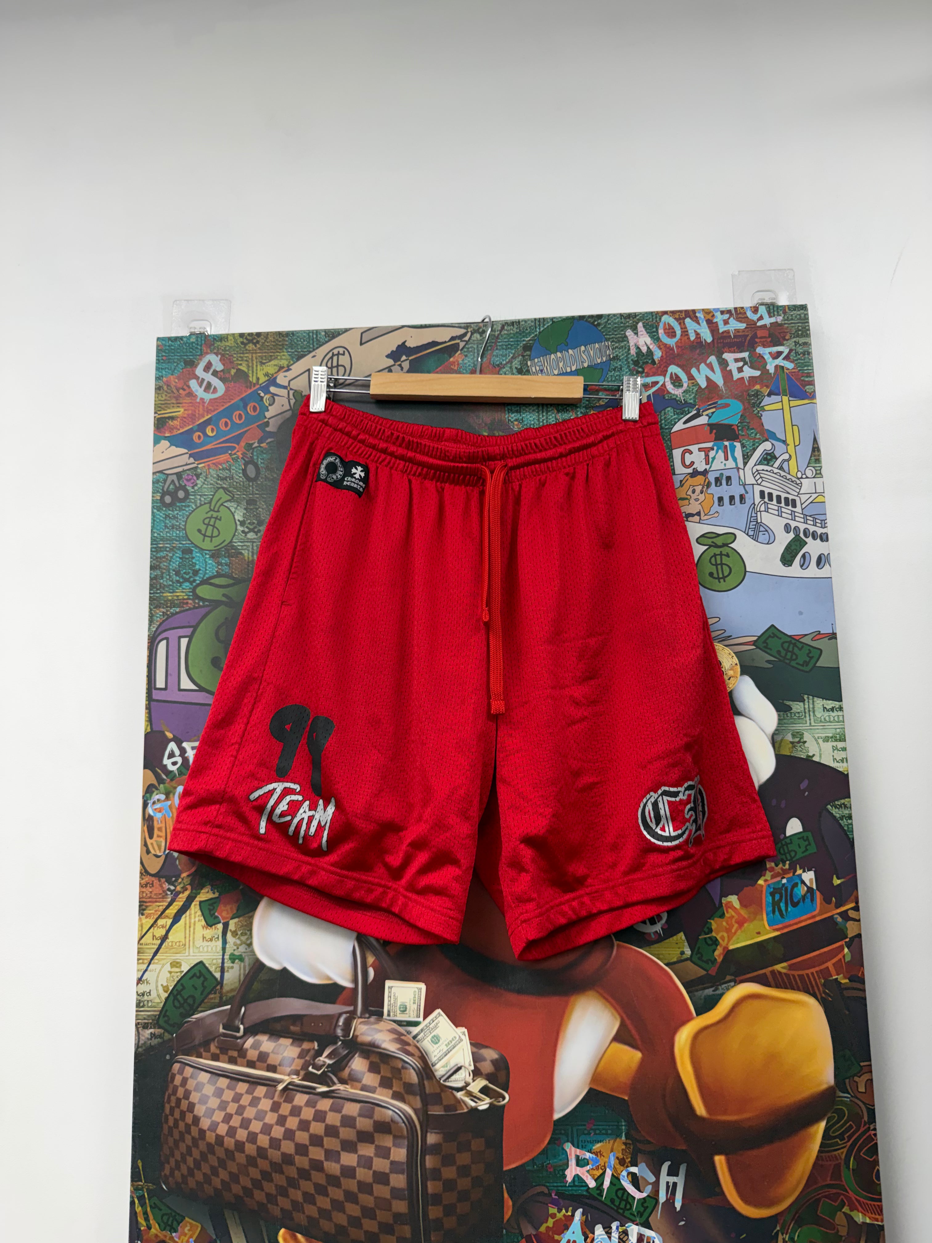 Chrome Hearts Matty Boy Red Form Shorts