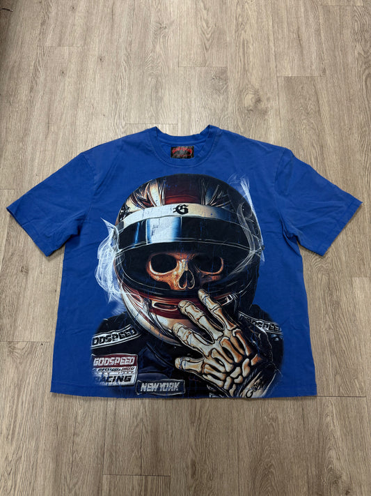 Godspeed Glory Cup Blue Tee