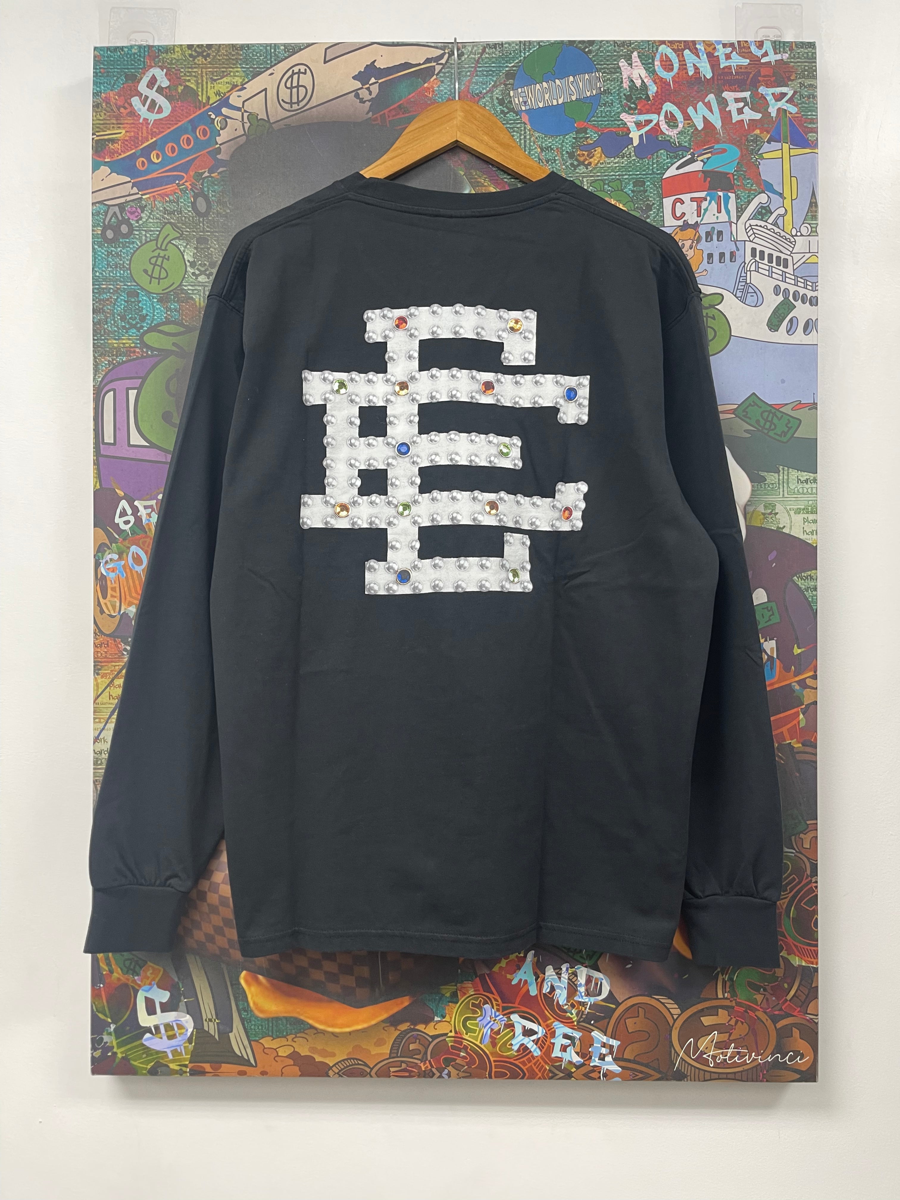 Eric Emanuel Black Rhinestone Long Sleeve