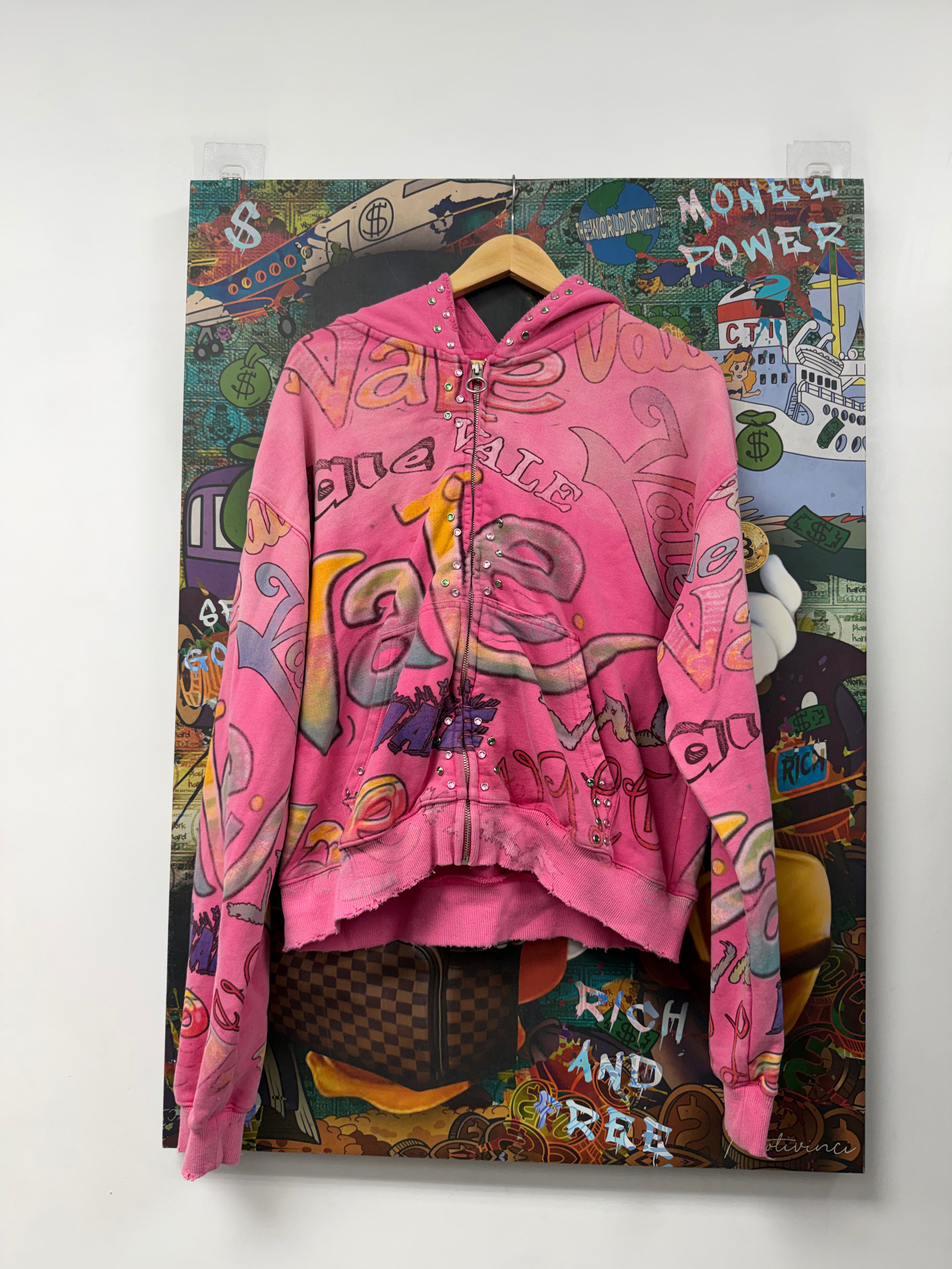 Vale Pink Bubblegum Zip Up