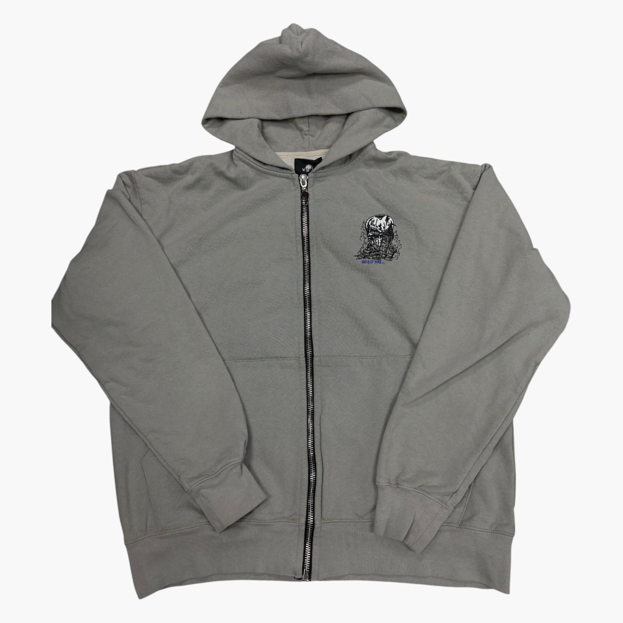 Warren Lotas Grey & Blue Zip Up