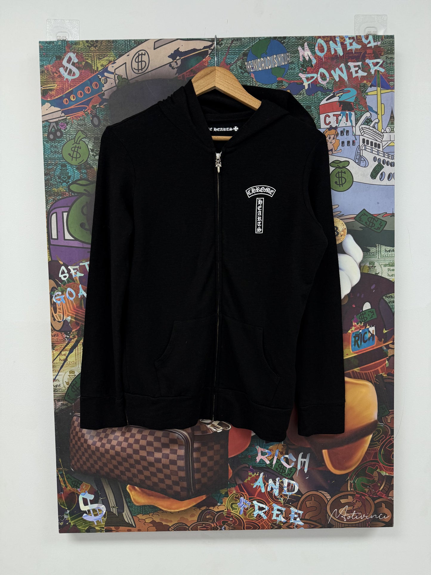 Chrome Hearts Midnight Snack Zip Up Black Small New