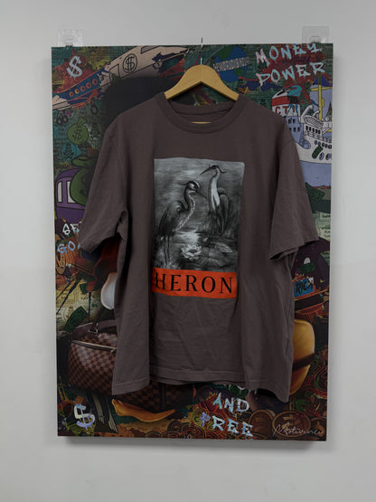 Heron Preston Swan Tee Taupe Used Large