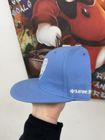 Chrome Hearts Blue Wool Fitted New 7 3/8 With Tags