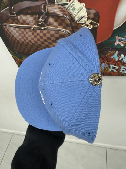 Chrome Hearts Blue Wool Fitted New 7 3/8 With Tags
