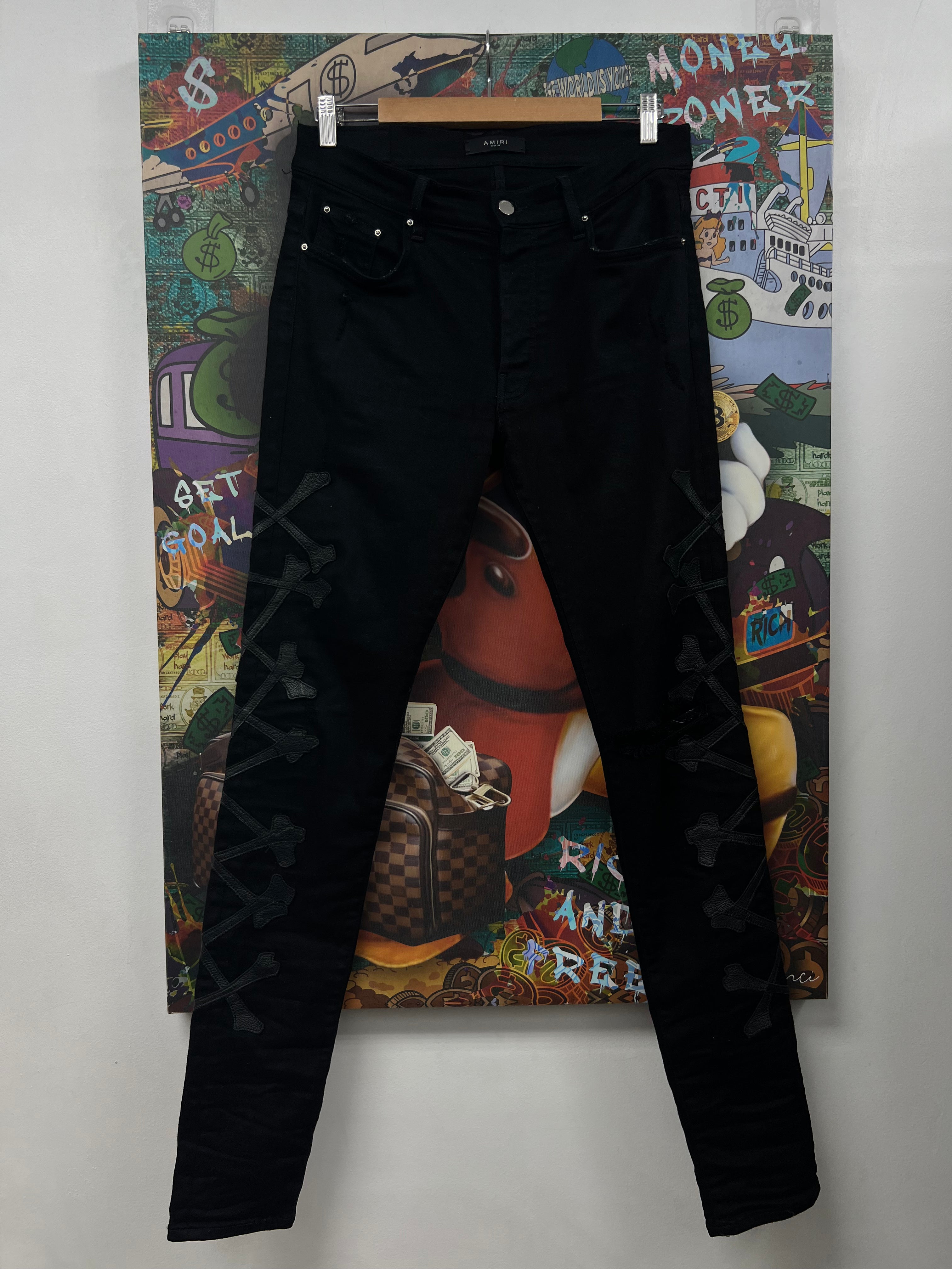 Amiri Black Black Bones Jeans