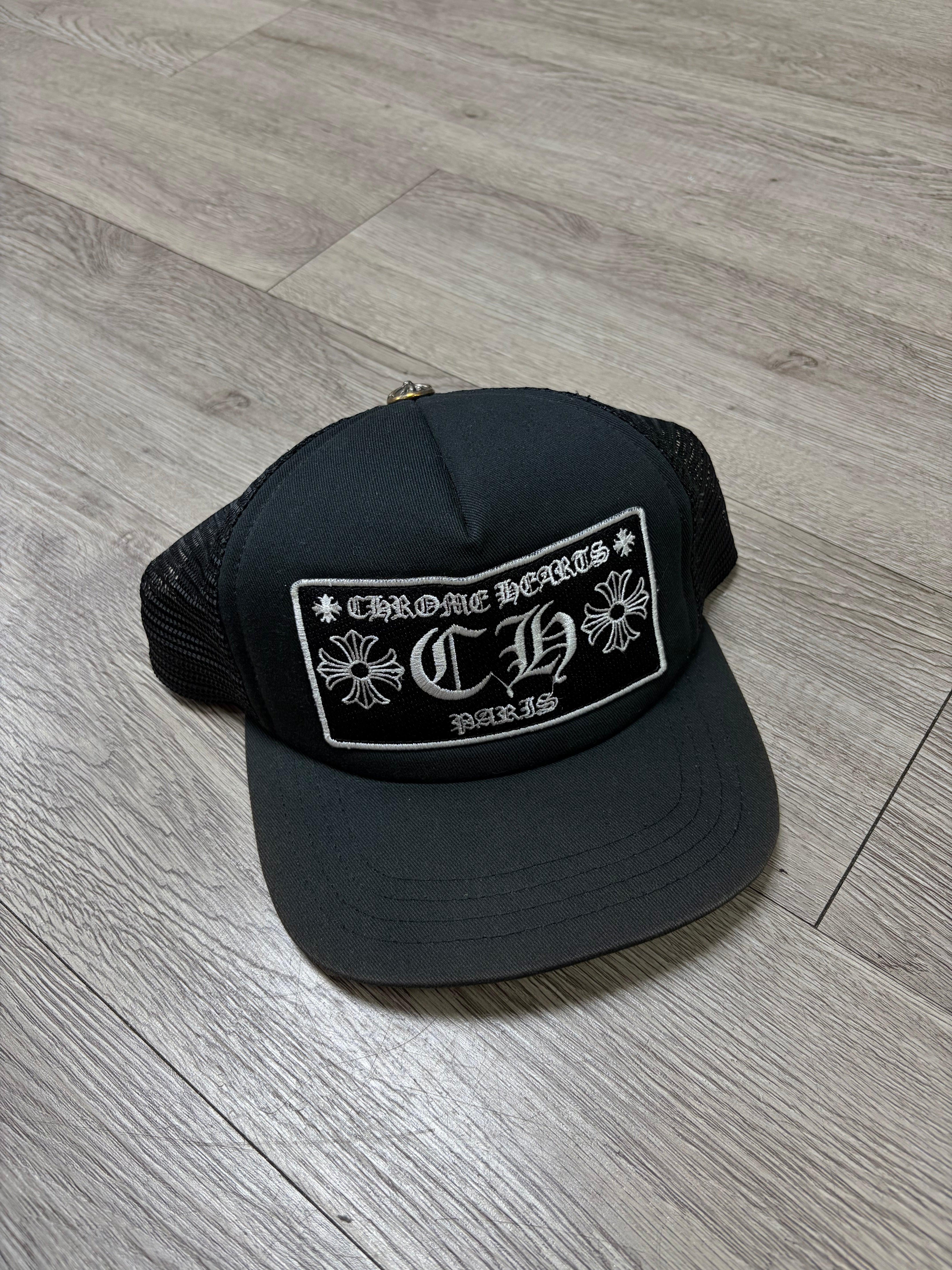 Chrome Hearts Black White CH Paris Hat