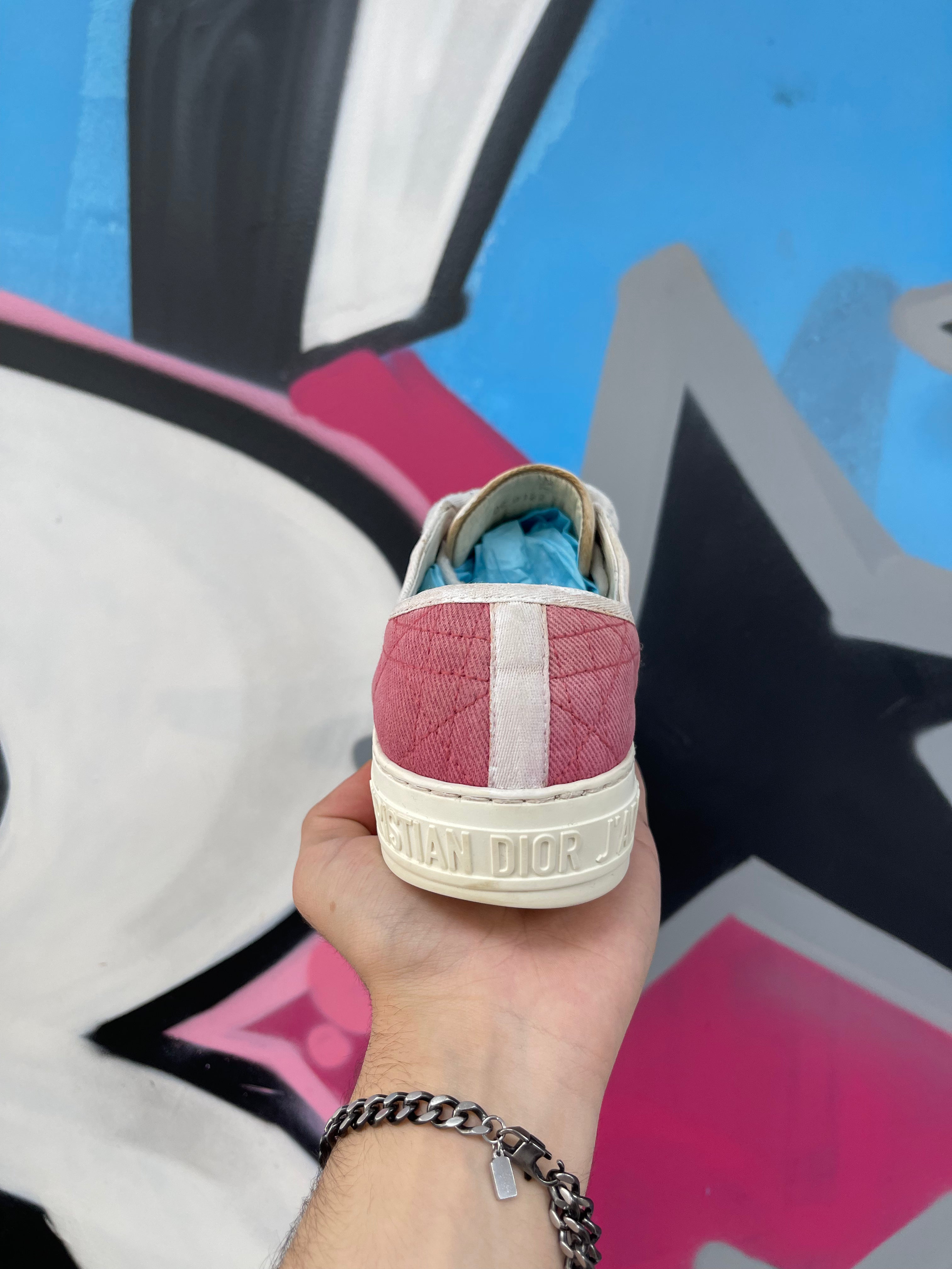 Dior Pink Walk'nDior Quilted Sneakers