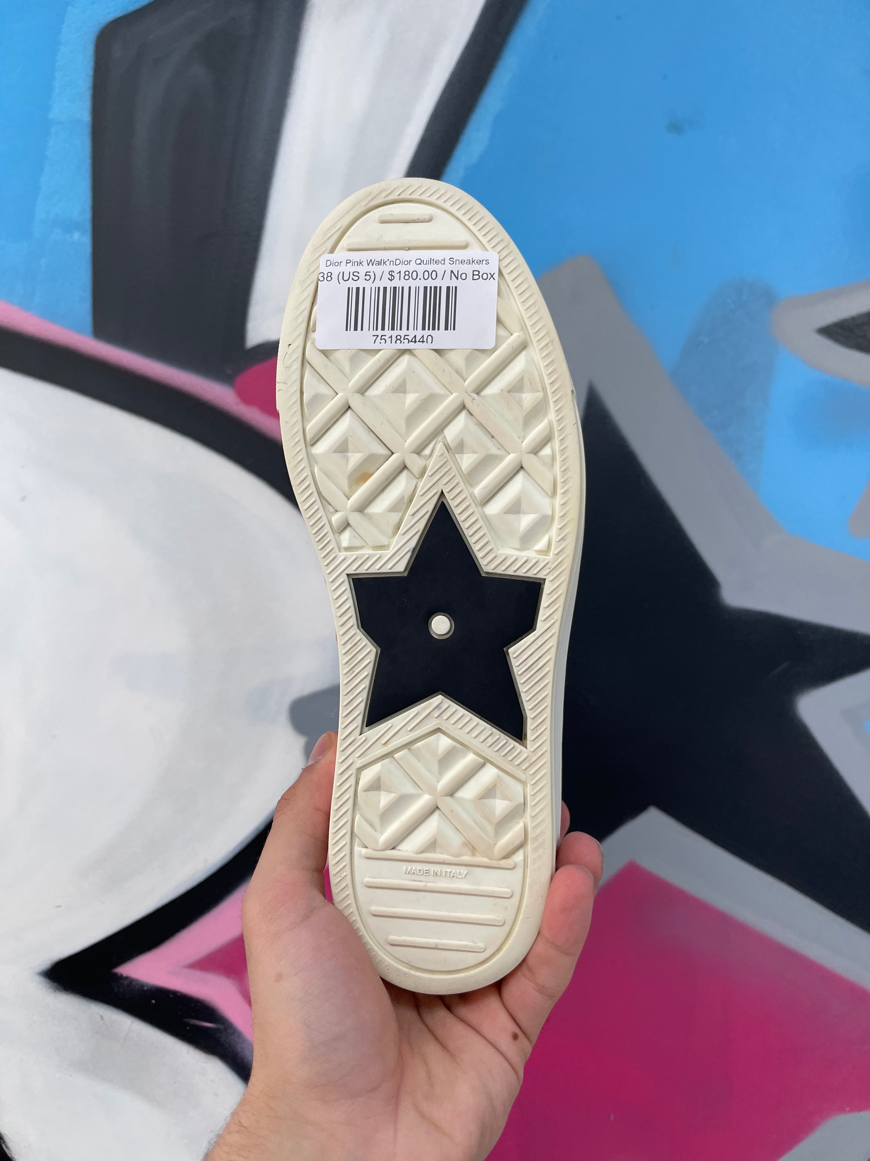 Dior Pink Walk'nDior Quilted Sneakers