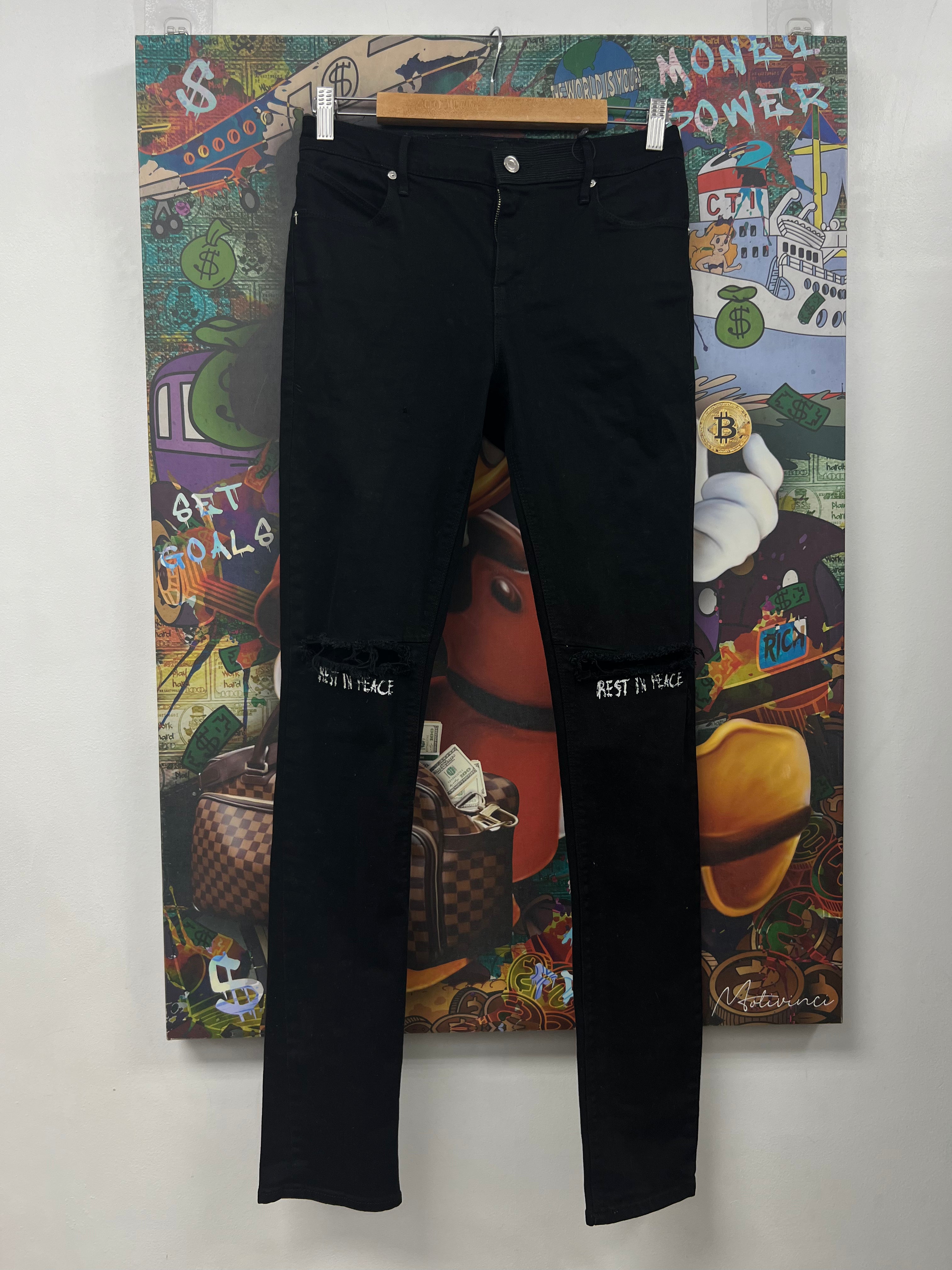 RTA Black RIP Ripped (Altered Fits 29-30) Jeans
