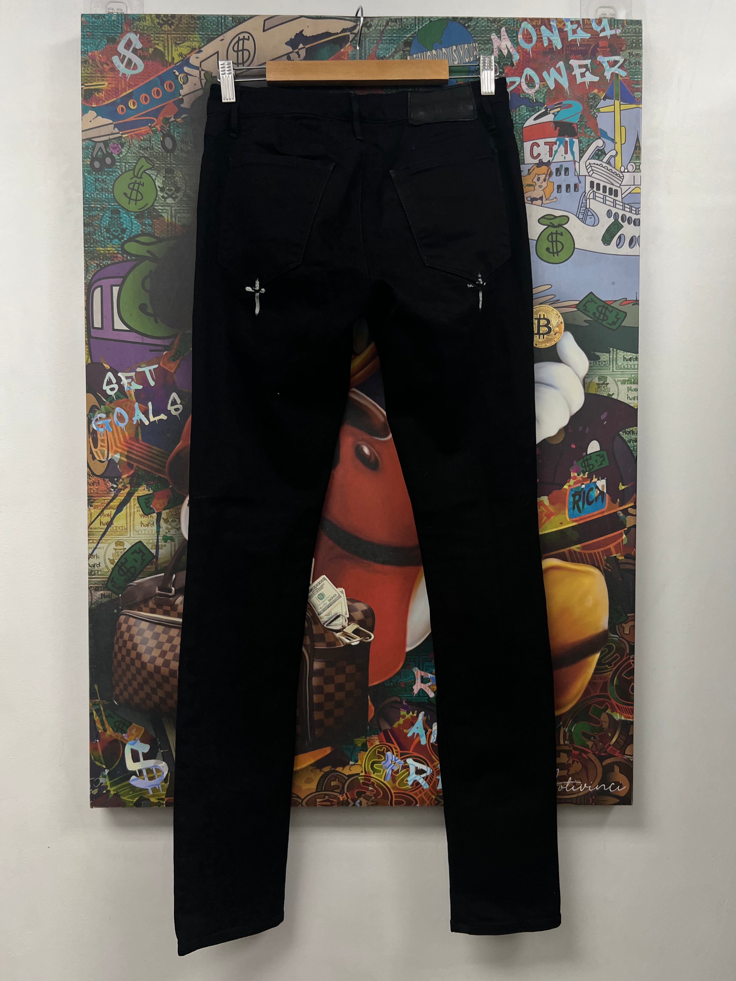 RTA Black RIP Ripped (Altered Fits 29-30) Jeans