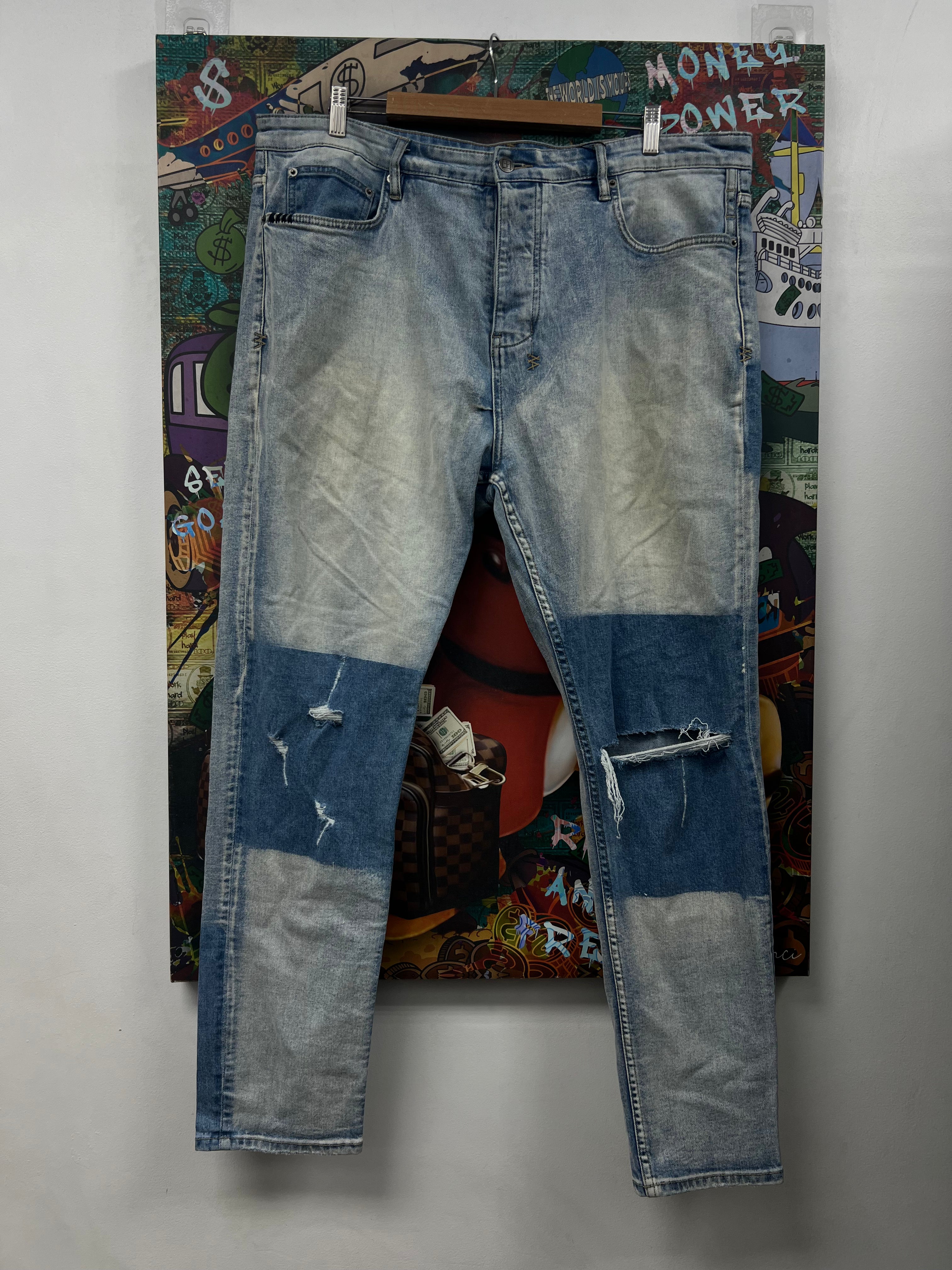 Ksubi Light Wash Knee Ripped Jeans