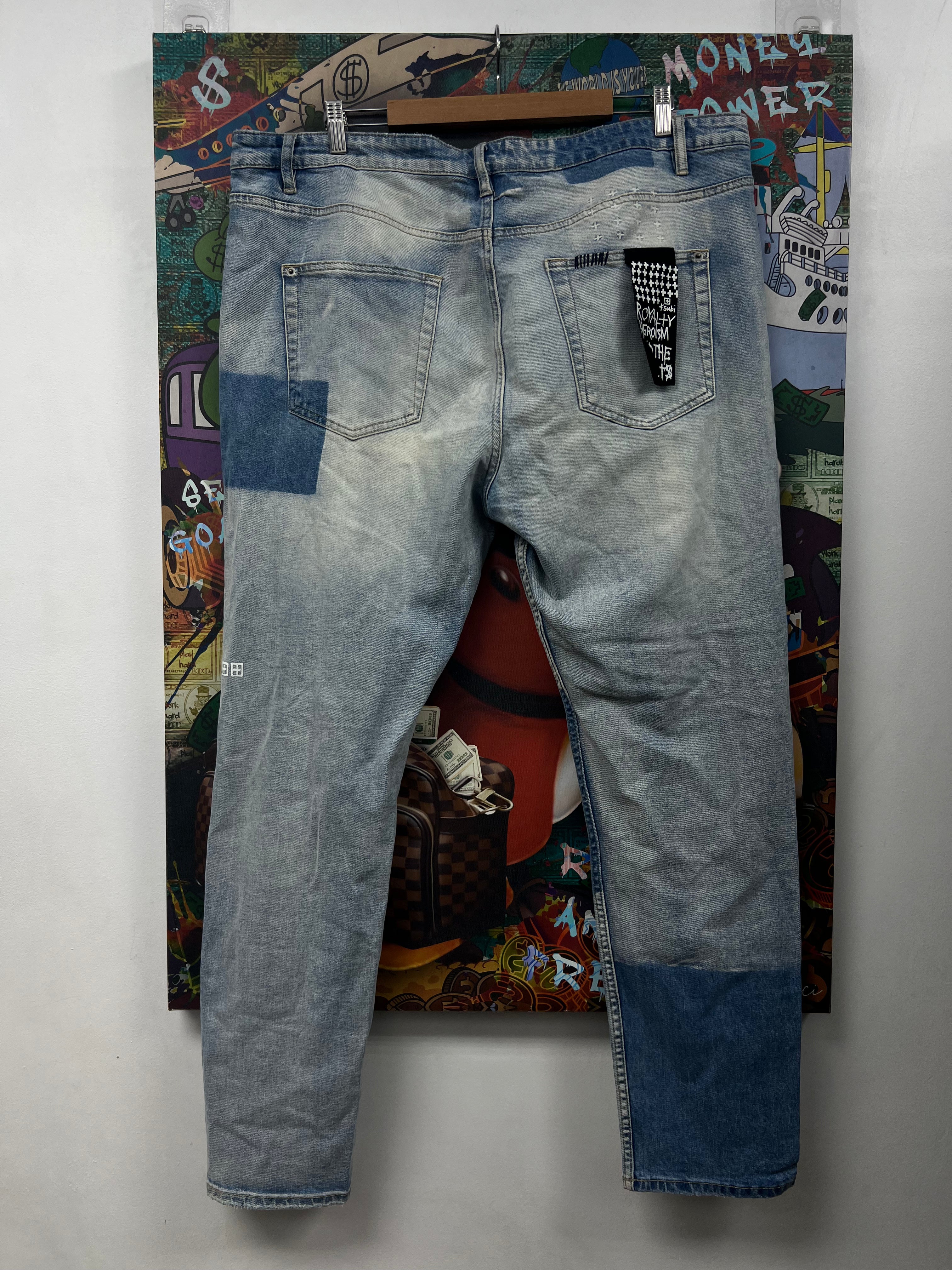 Ksubi Light Wash Knee Ripped Jeans