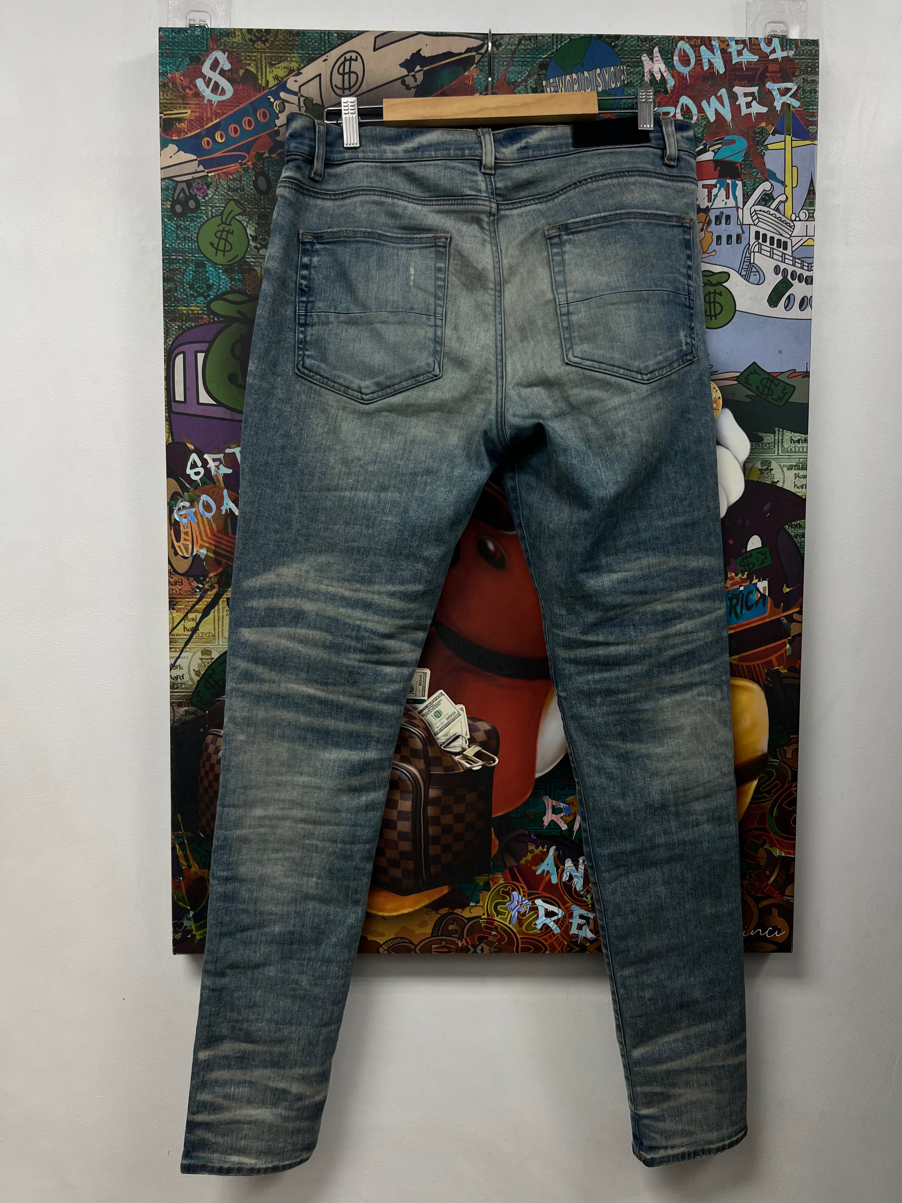 Amiri MX1 Vintage Wash Paisley Patch Jeans