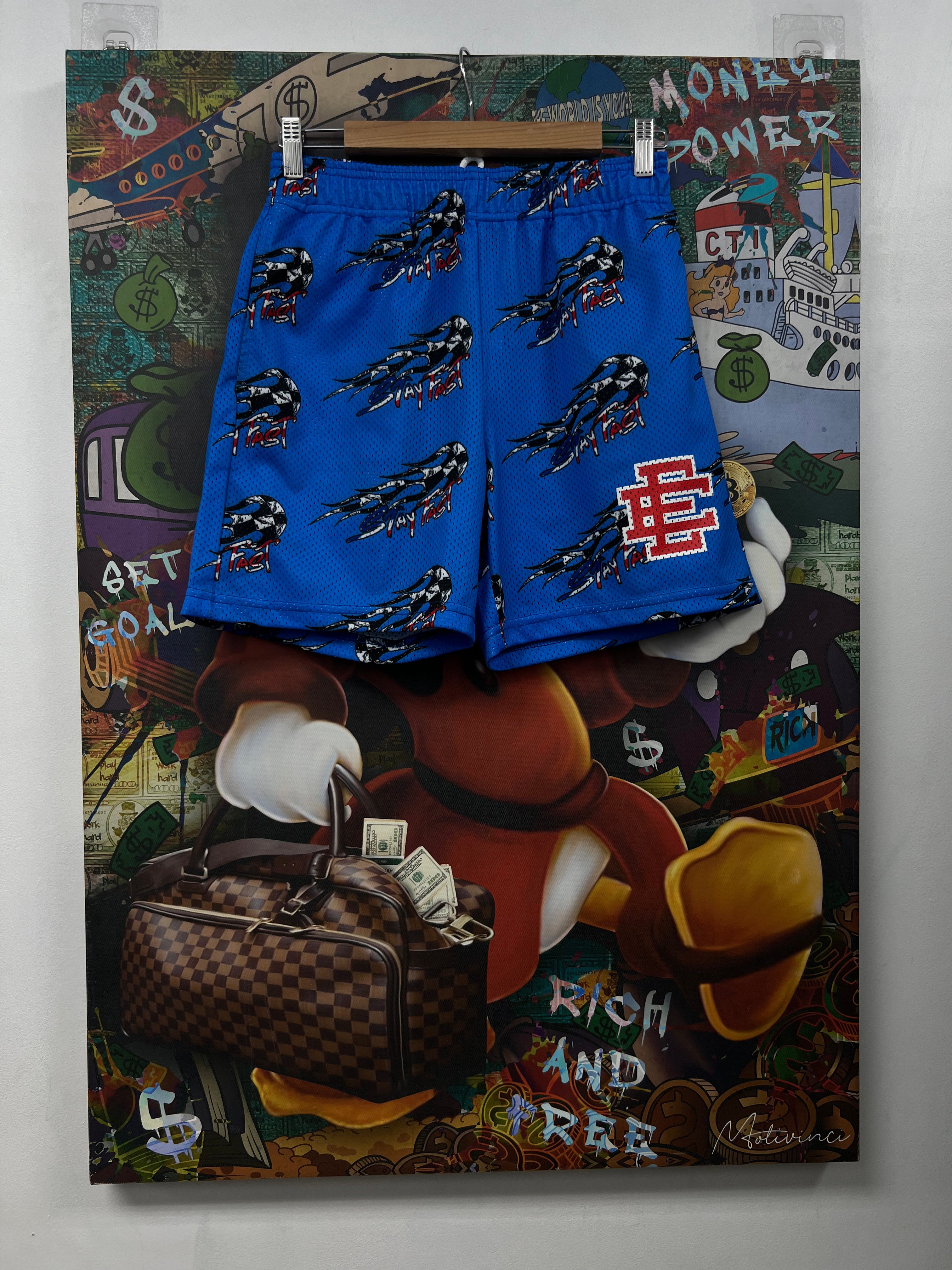 Eric Emanuel Matty Boy Blue Stay Fast Shorts