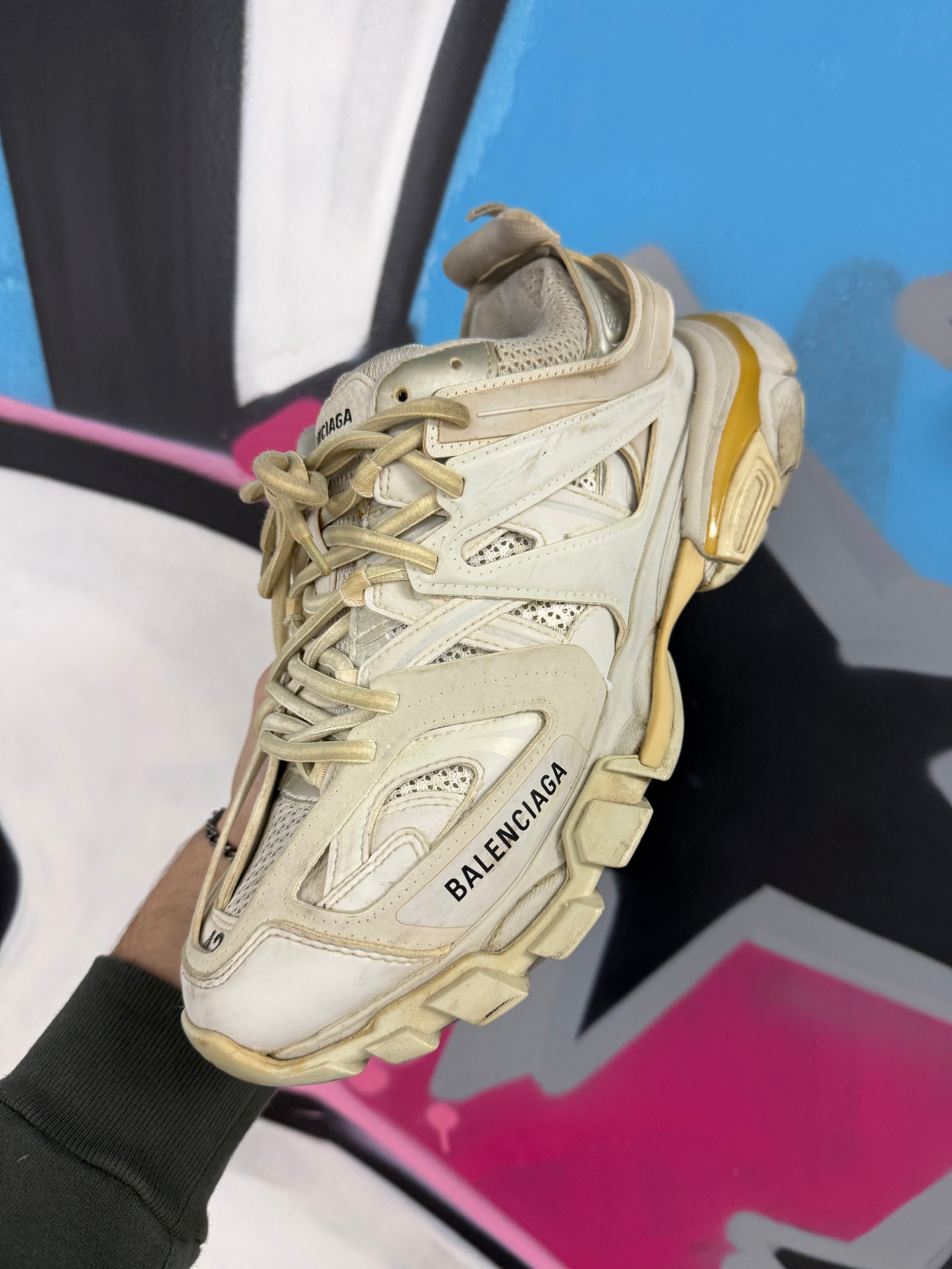 Balenciaga White Track Sneakers