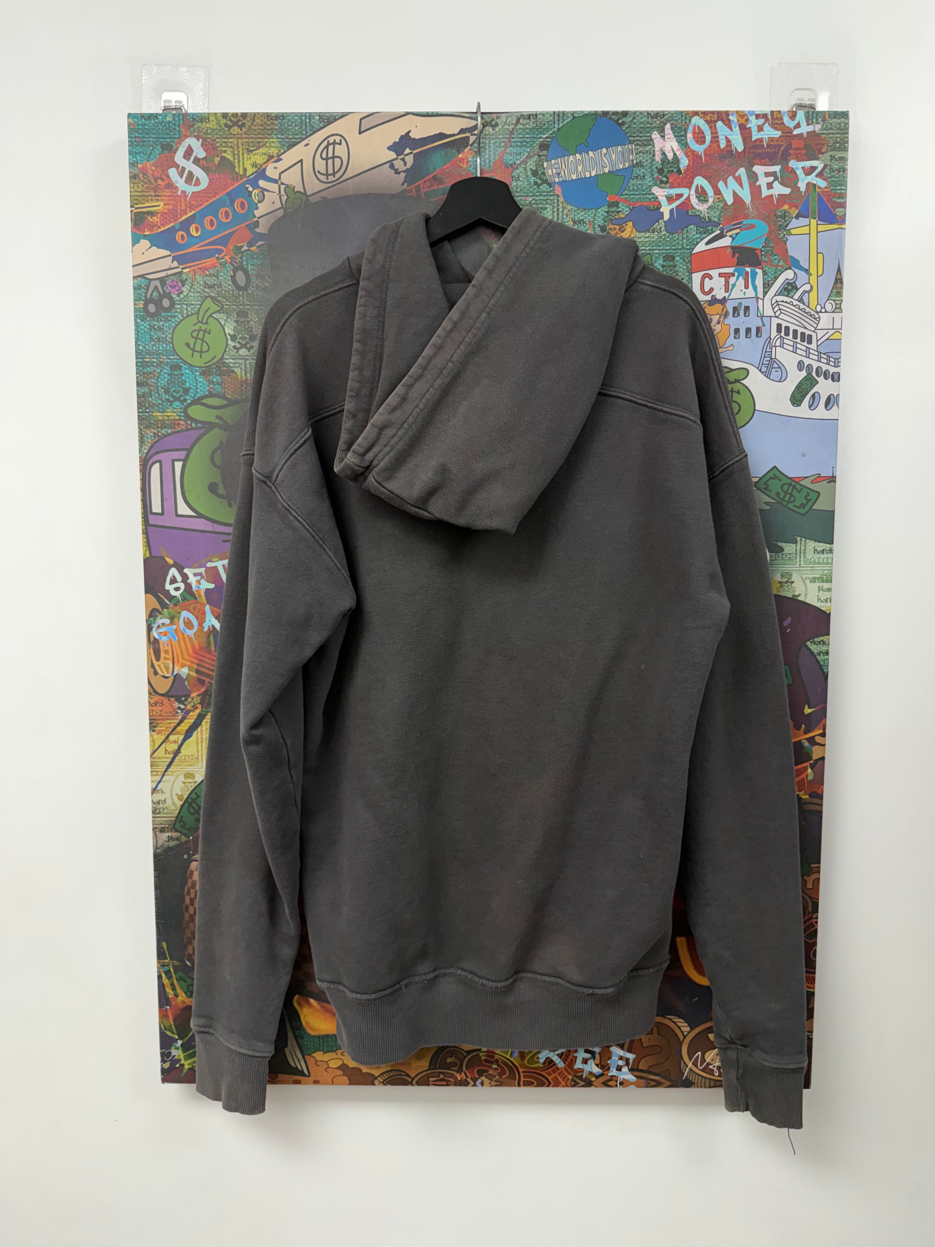 Rhude Grey Rhinestone Logo Hoodie