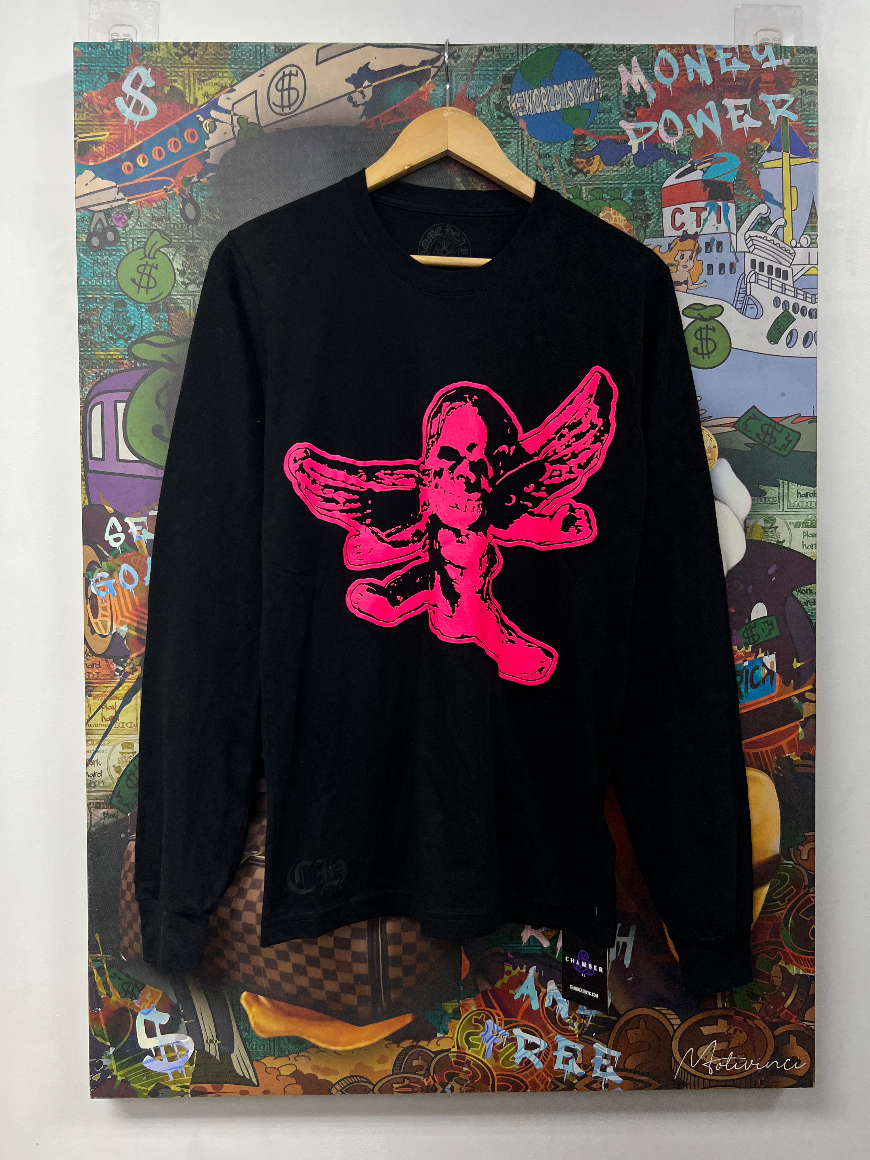 Chrome Hearts Black Pink Foti Long Sleeve