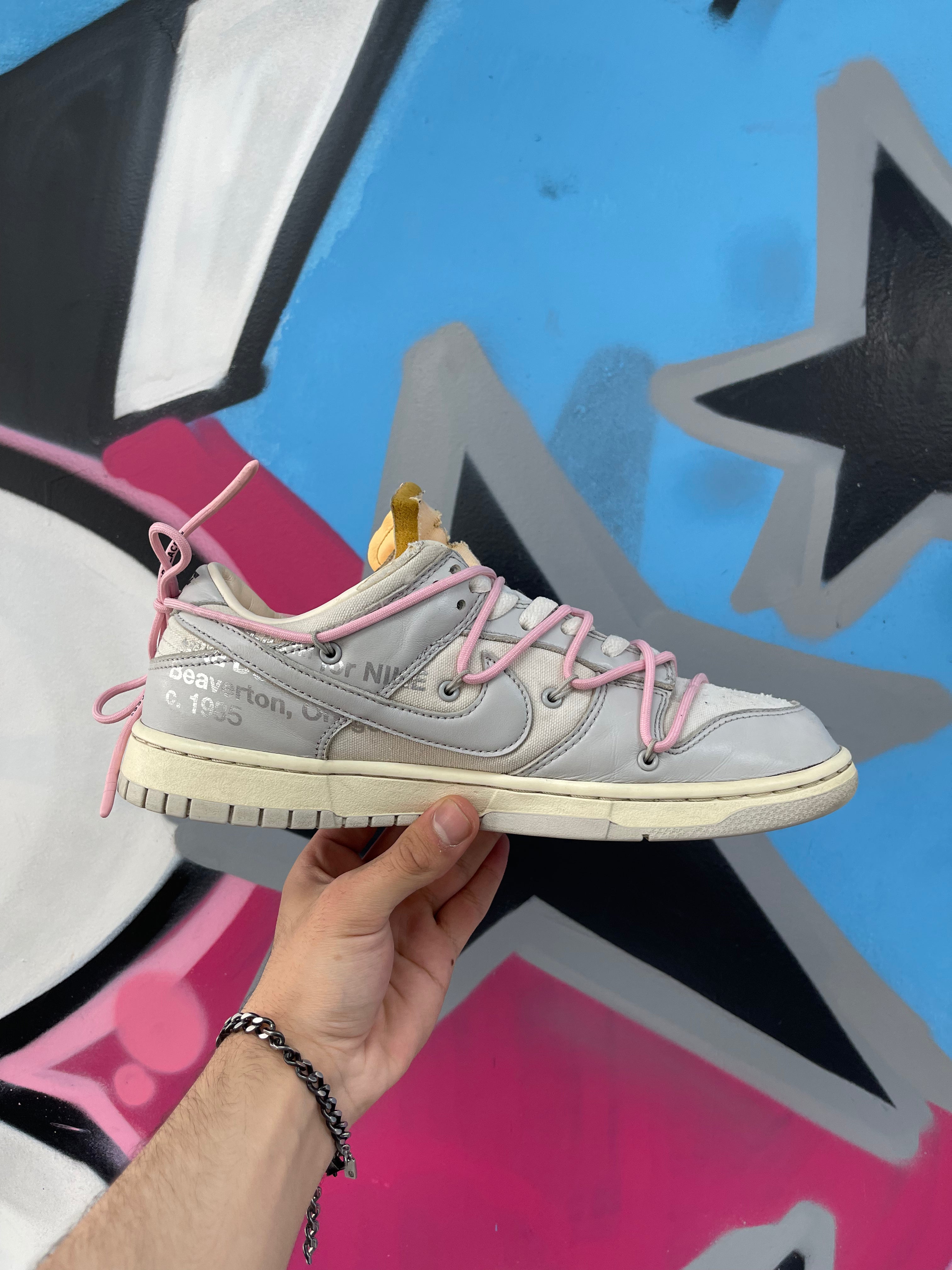 Nike Off White Dunk Low Lot 9 Used No Box