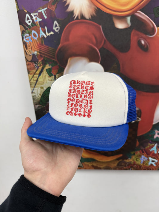 Chrome Hearts White Blue Red Trucker New OS N/A