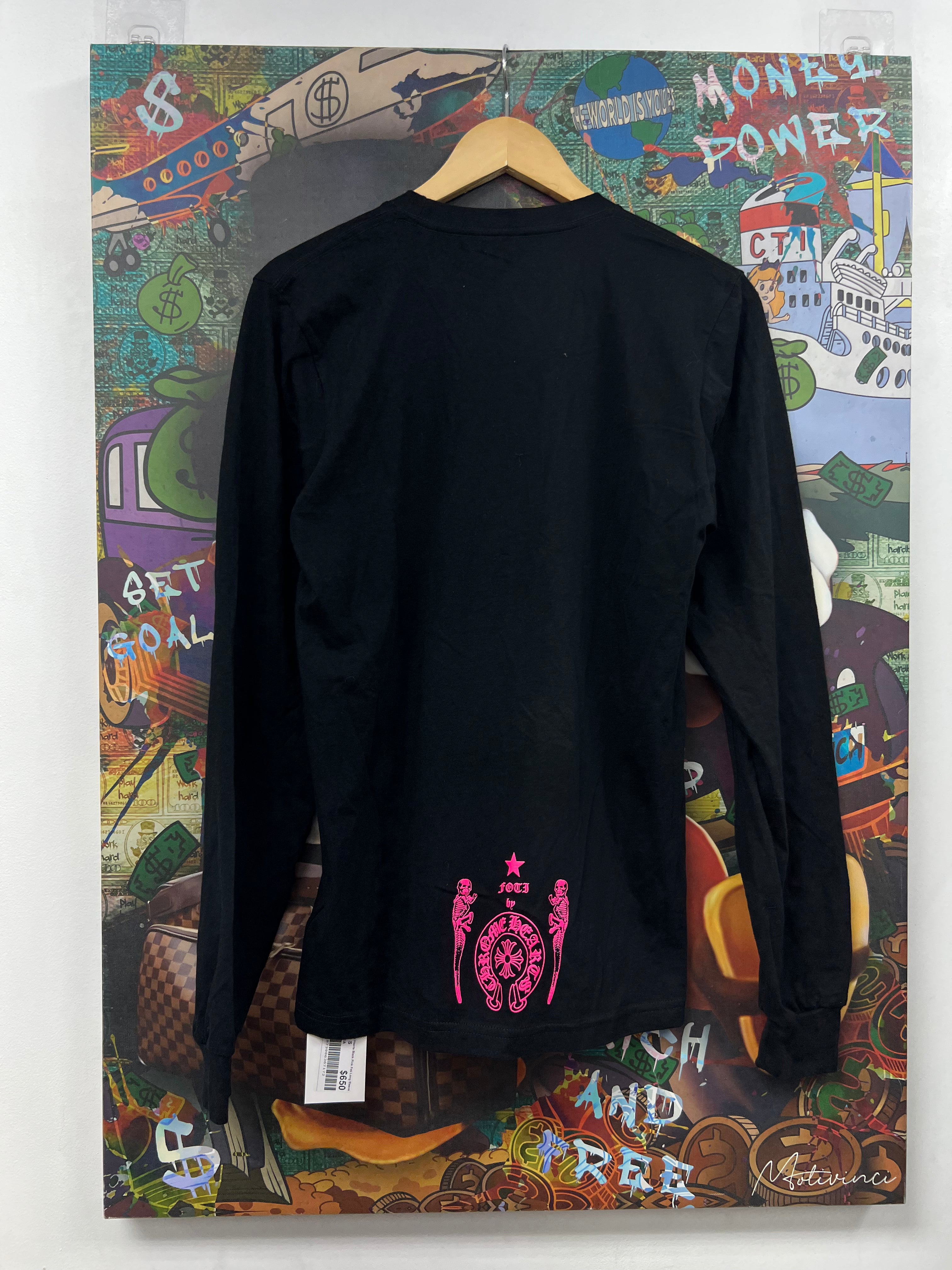 Chrome Hearts Black Pink Foti Long Sleeve