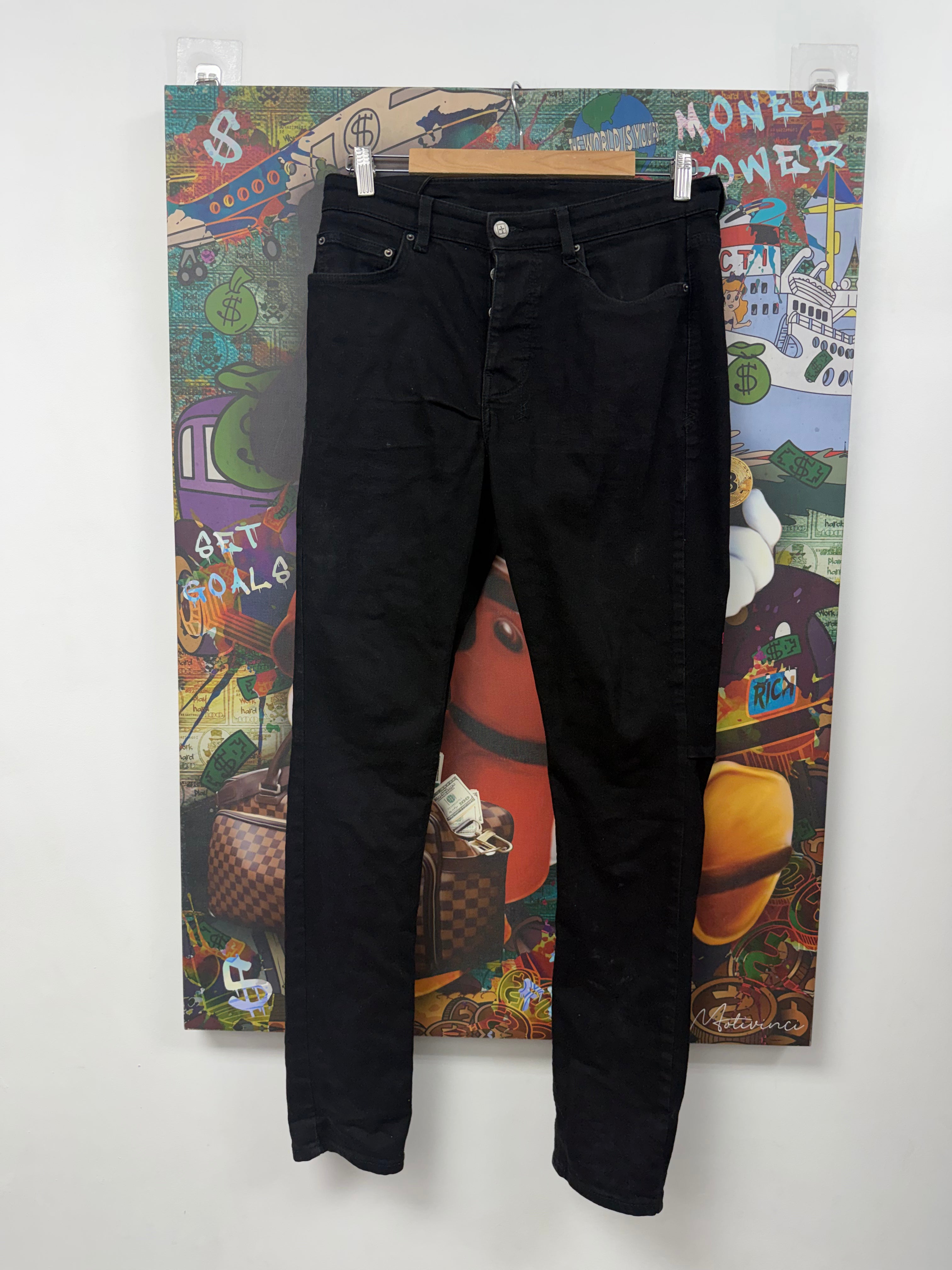 Ksubi Black Red Plain Jeans