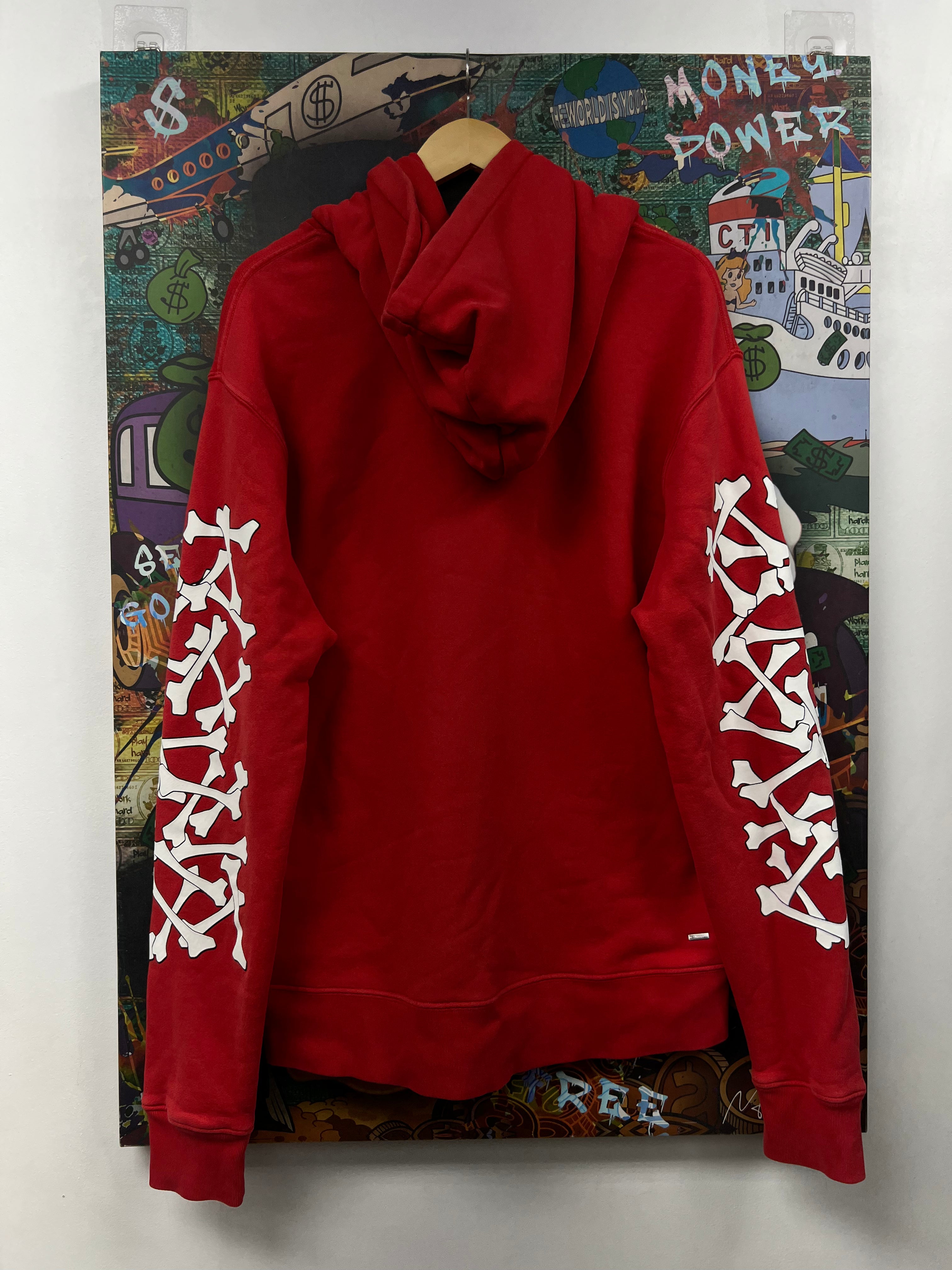 Amiri Red White Bones Hoodie