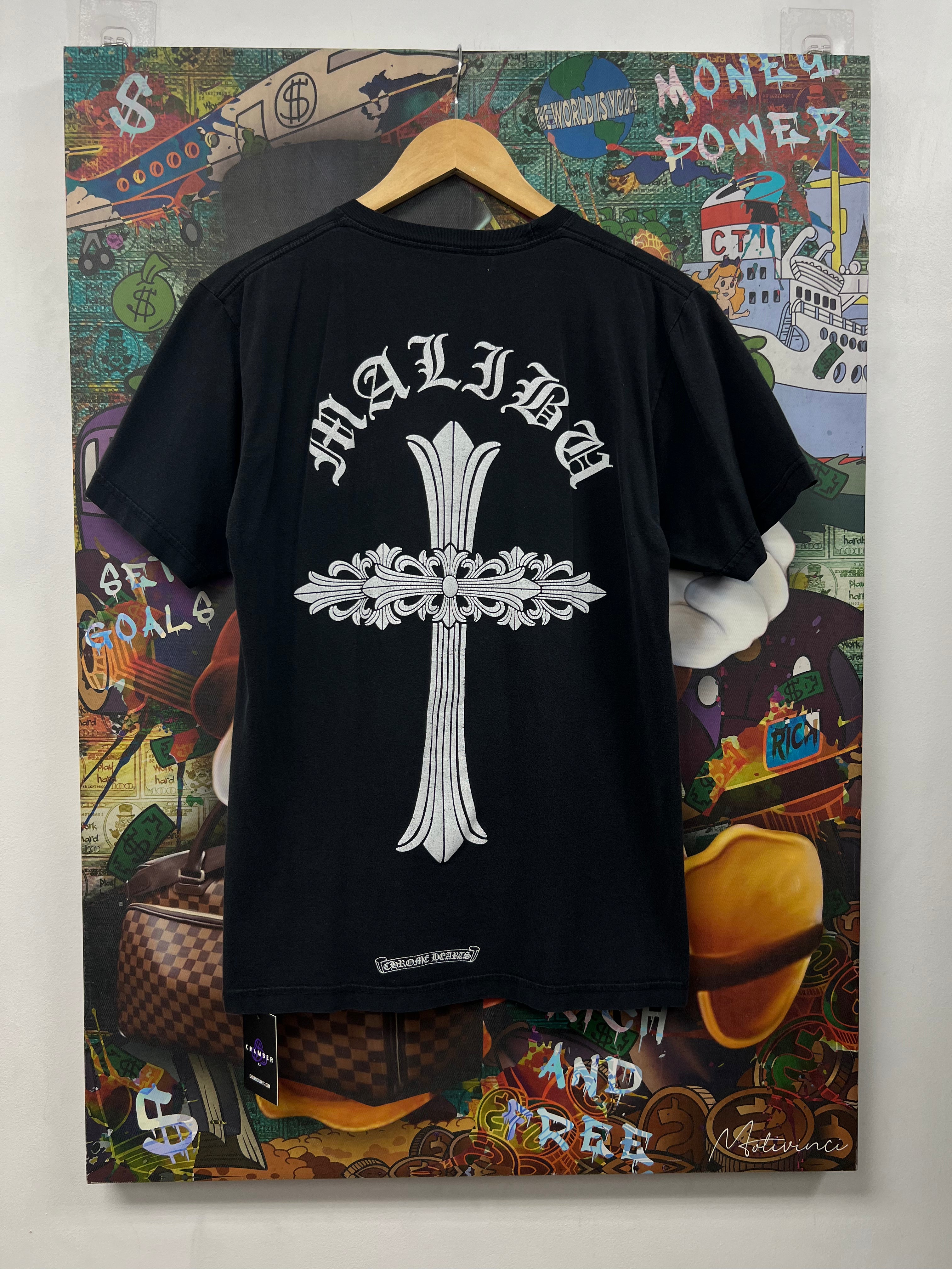 Chrome  Hearts Black Horseshoe Malibu (Repaired) Tee
