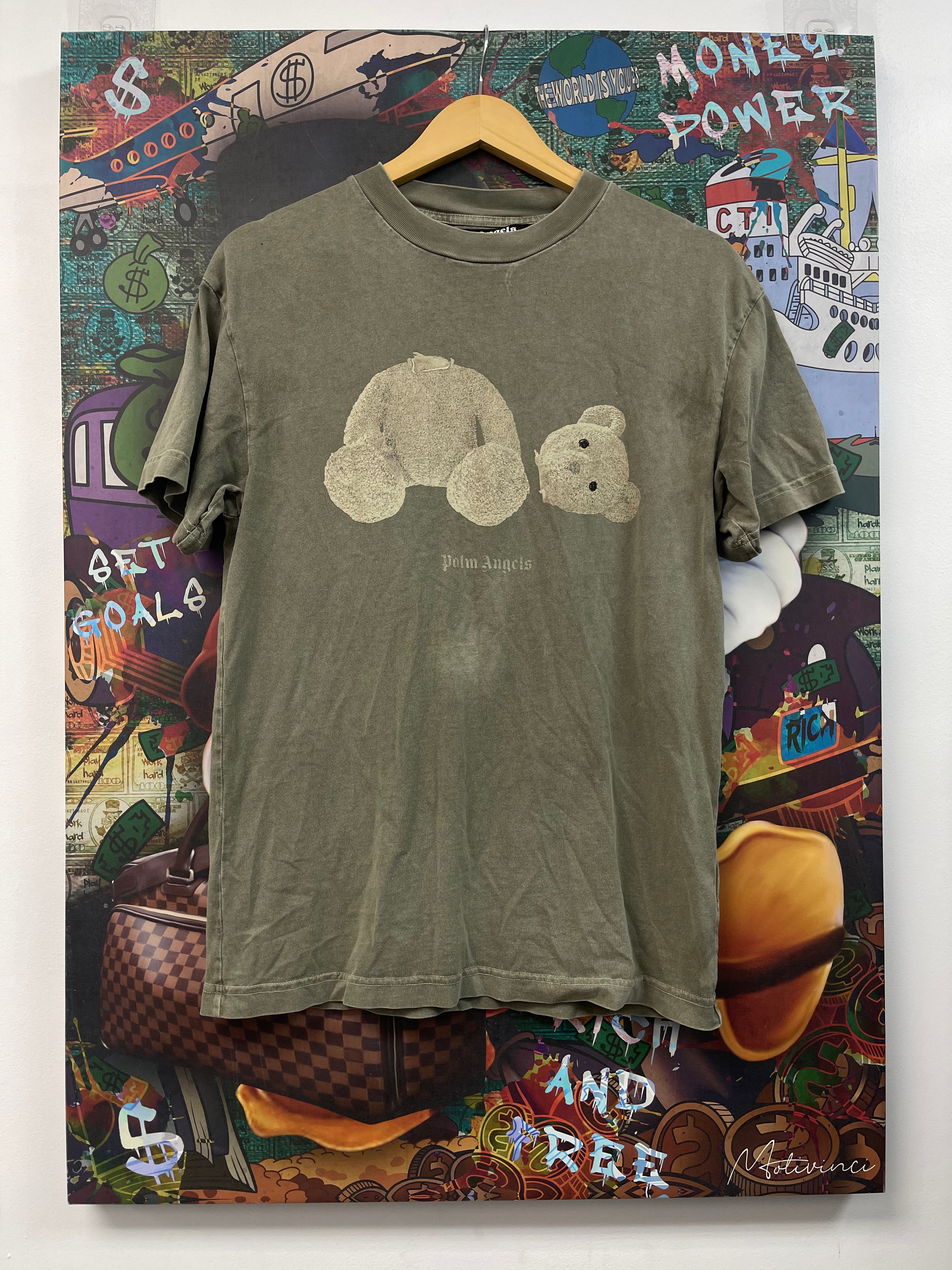 Palm Angels Olive Teddy Tee