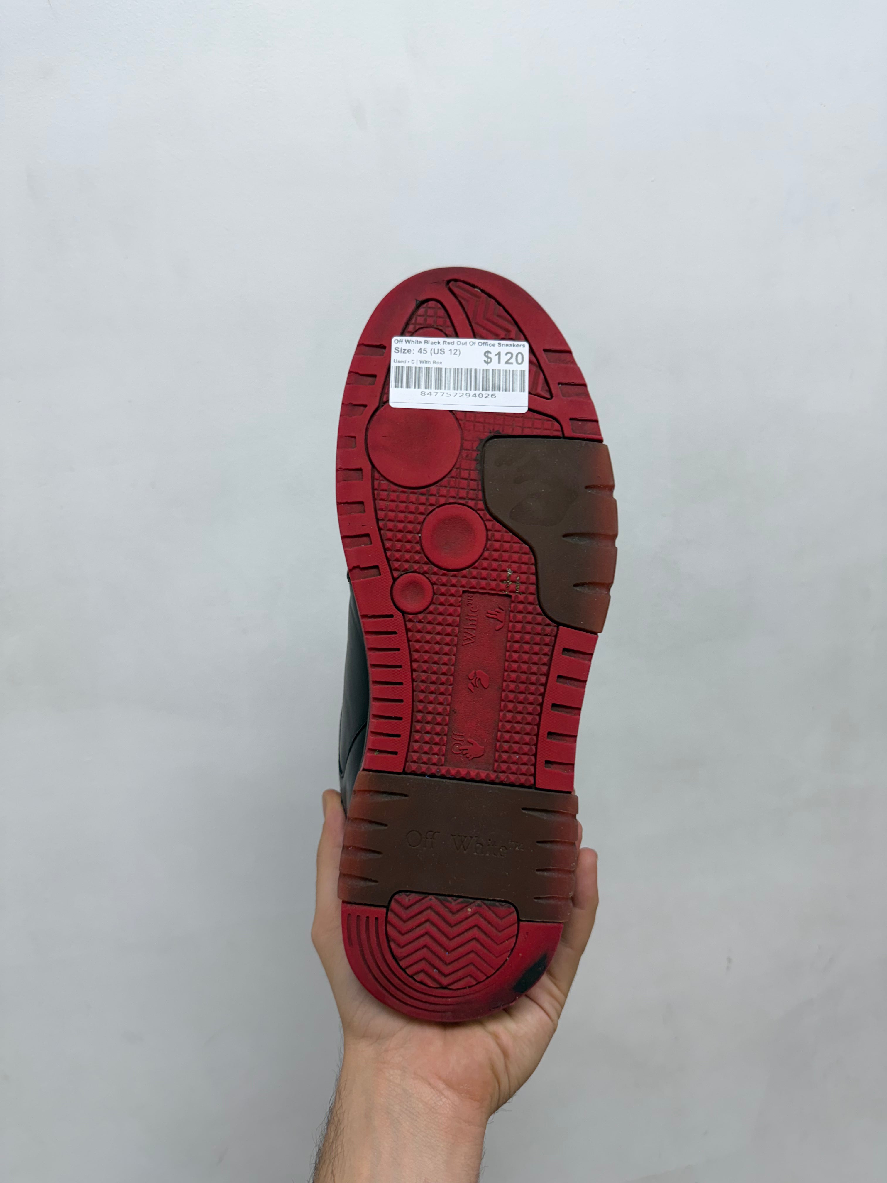 Off White Black Red Out Of Office Sneakers