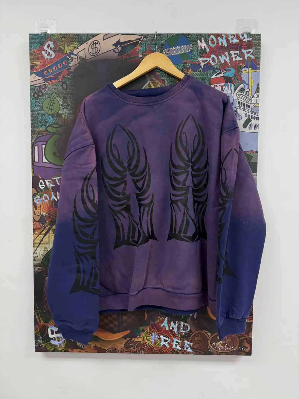 WDW Winged Logo Crewneck Purple Sweater