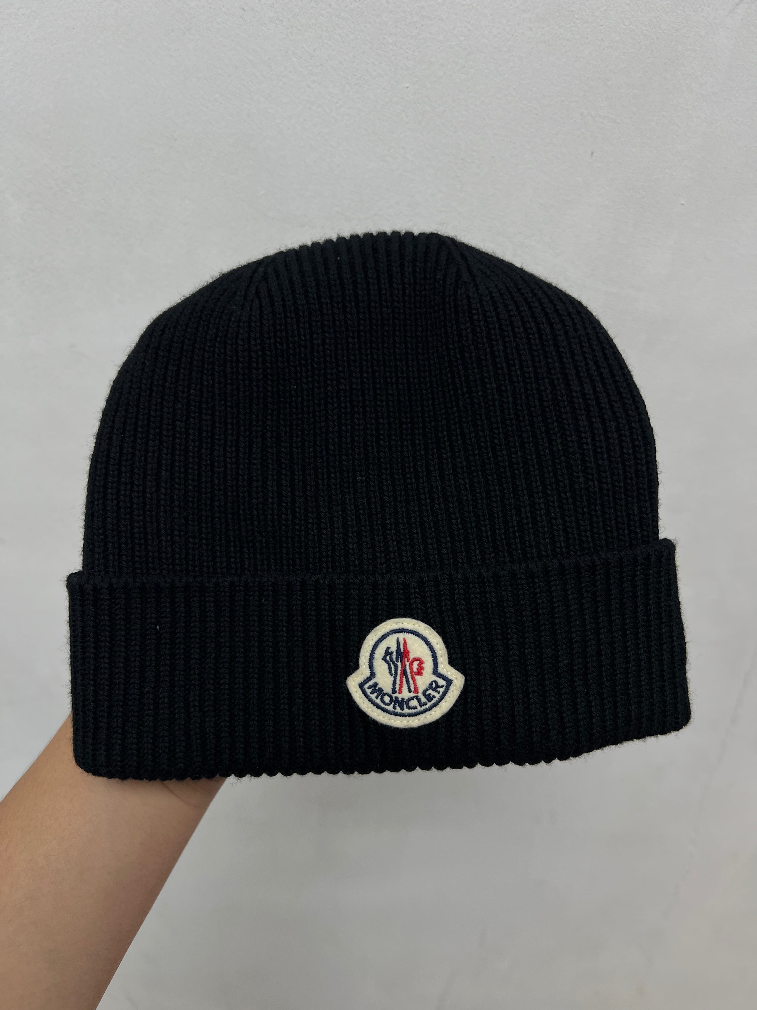 Moncler Black  Logo Beanie