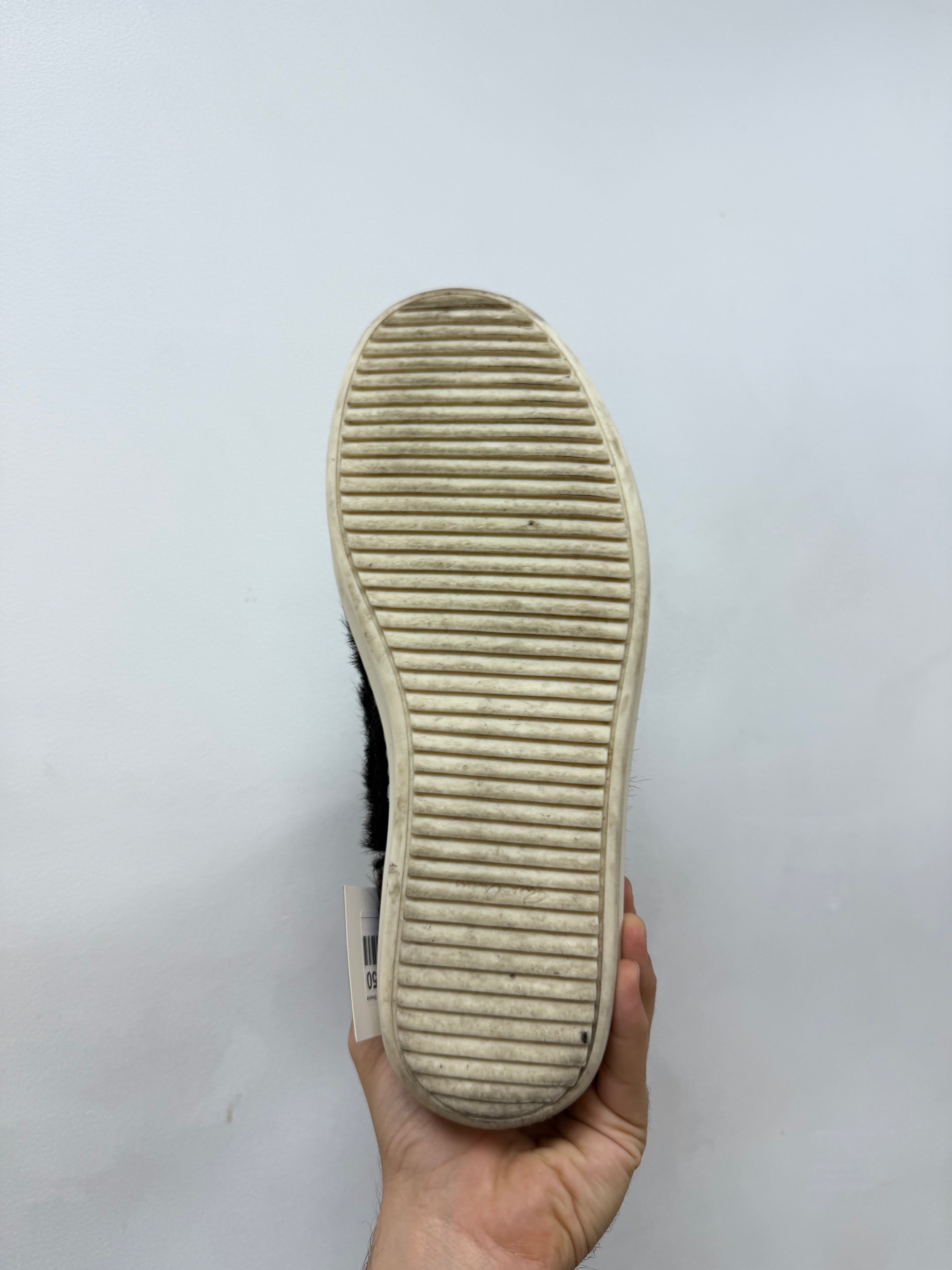 Rick Owens Black & Milk Ponyhair Ramone High Sneakers